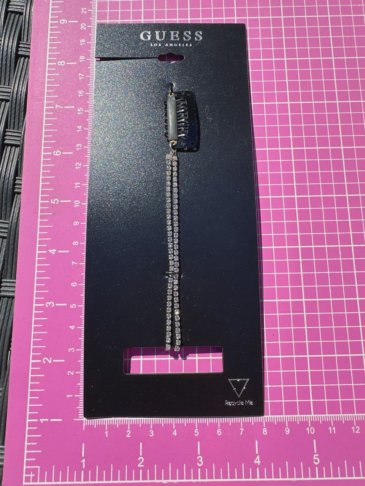Guess 1pc Guess crystal diamonds paved sliver double tassel Hair Size ONE SIZE - 2 Thumbnail