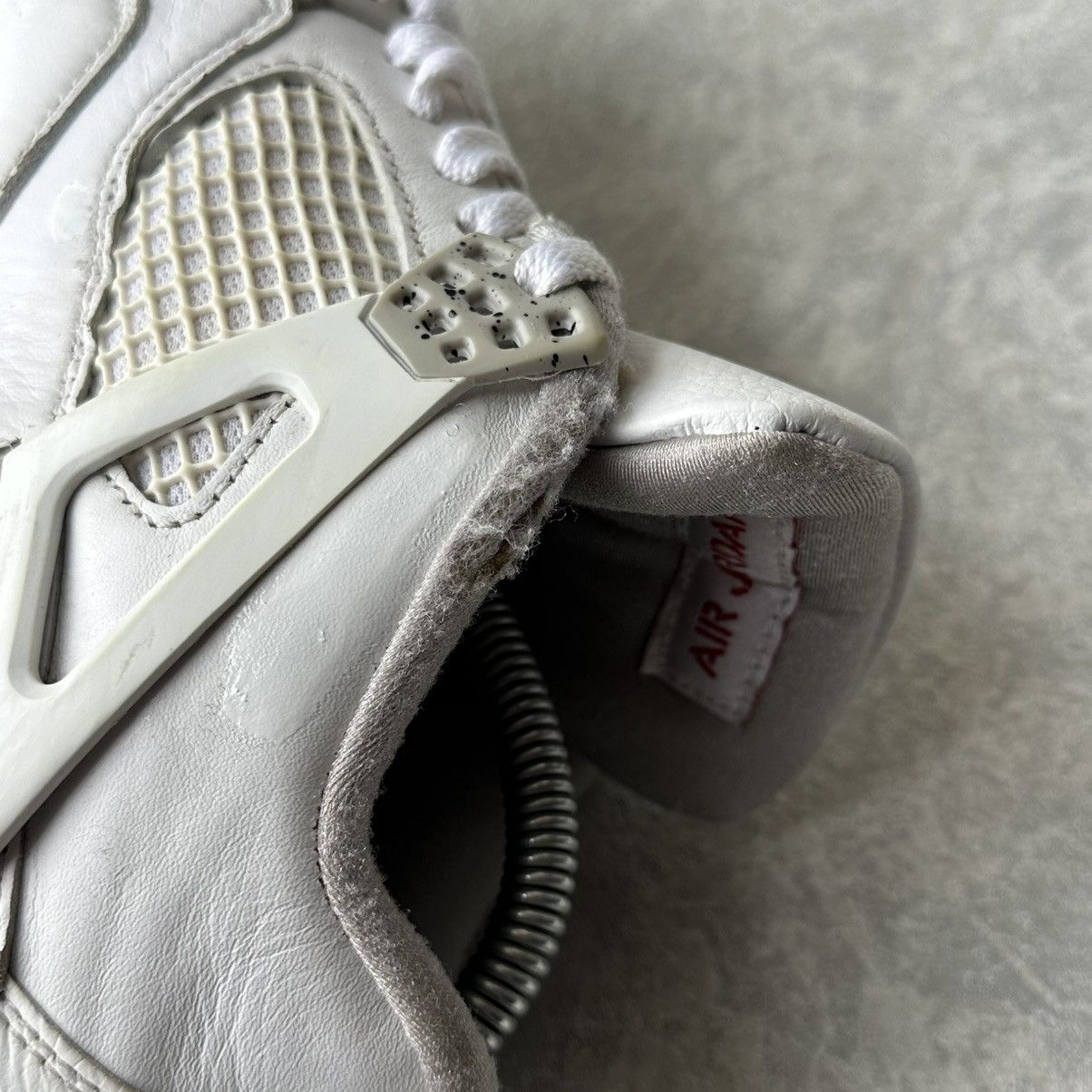 Jordan Brand Nike Air Jordan 4 White Oreo Og Tech Grey Sneakers Size US 7.5 / EU 40-41 - 13 Thumbnail