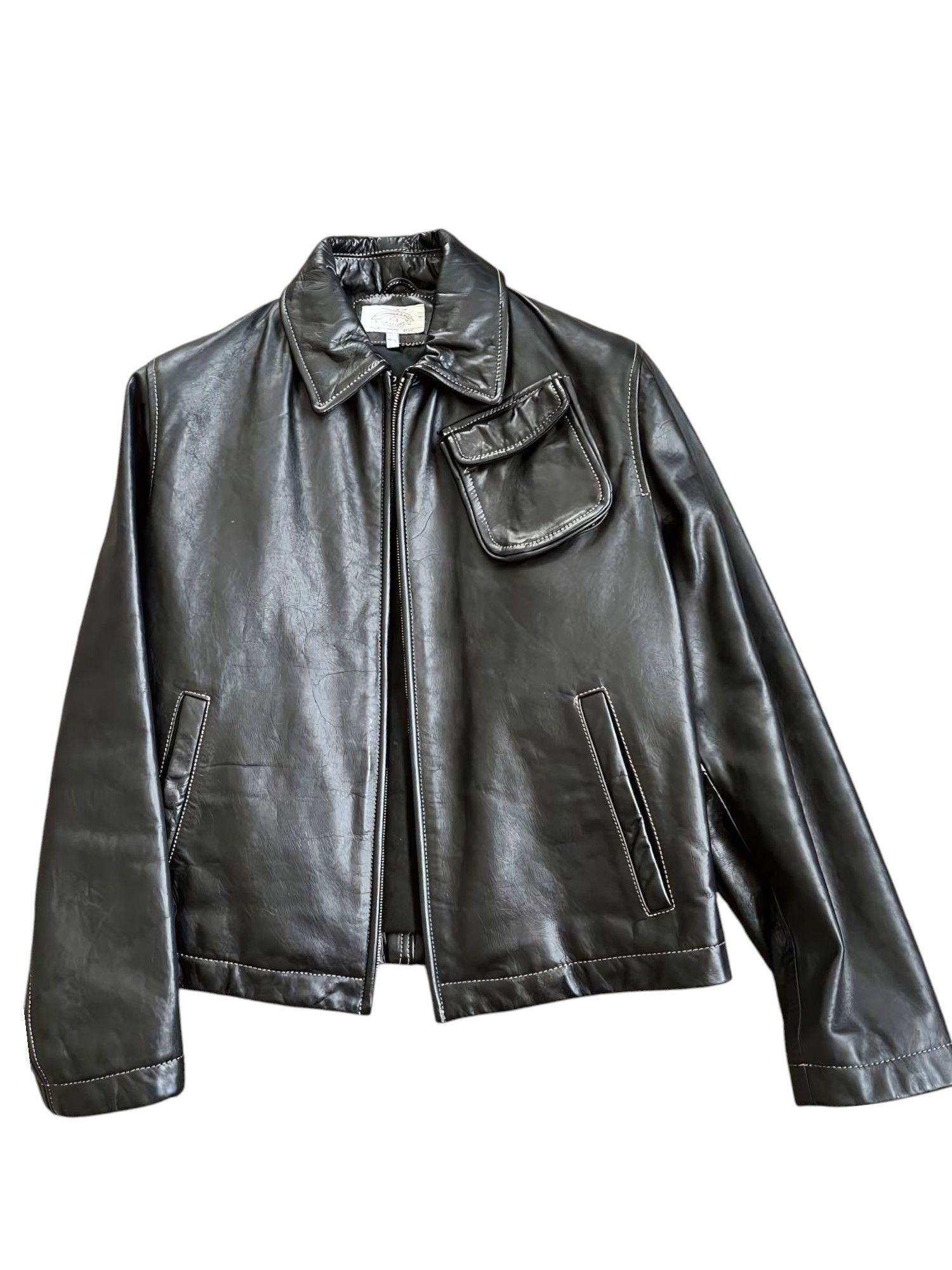 ジャケット・アウター 2000s ARMANI leather trench coat Archival Clothing × Armani × Vintage 2000s Armani Old Wine