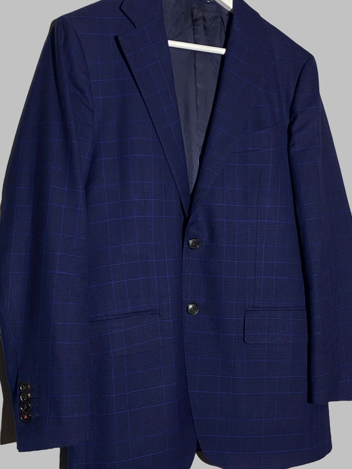 Suitsupply Suitsupply Pure Wool Checkered Blazer 2 Button Sport Coat Size 48S - 3 Thumbnail
