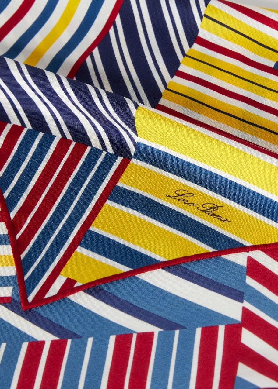 Loro Piana o1srvl11e0624 FAM9237 Portofino Triangle Foulard in Print Size ONE SIZE - 2 Thumbnail
