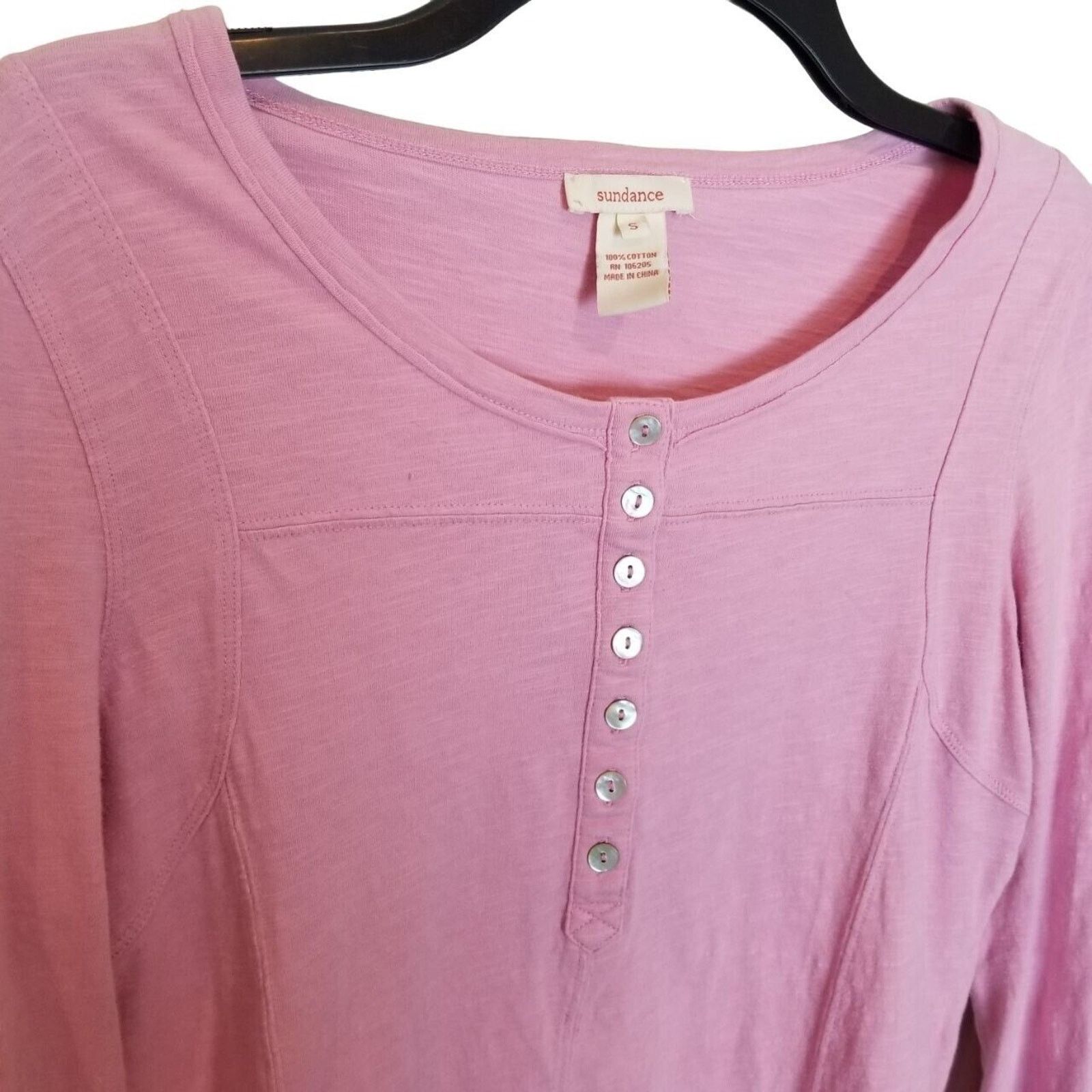 Sundry Sundance Womens Henley Size S Casual Layering Cotton Pink Size S / US 4 / IT 40 - 5 Thumbnail