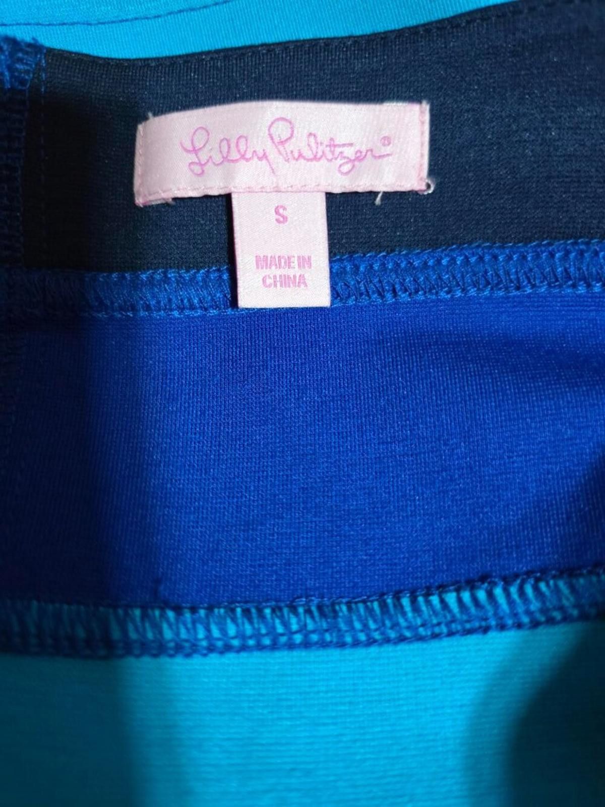 Other Lilly Pulitzer Cheyenne Pencil Skirt Blue Striped Stretch Size 28" / US 6 / IT 42 - 4 Thumbnail