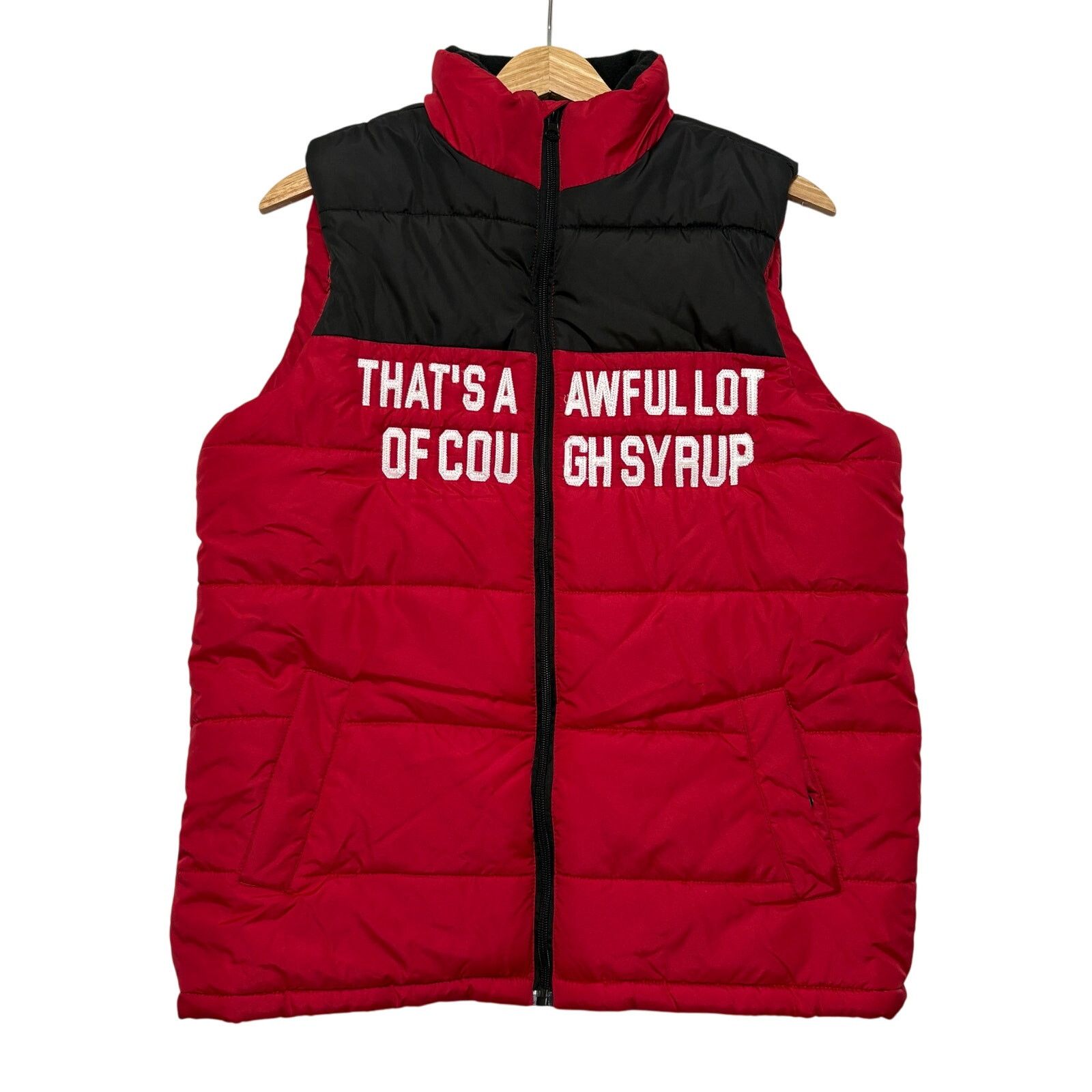 Other Brand New Awful Lot Of Cough Syrup Puffer Vest Red S Size US S / EU 44-46 / 1 - 1 Thumbnail