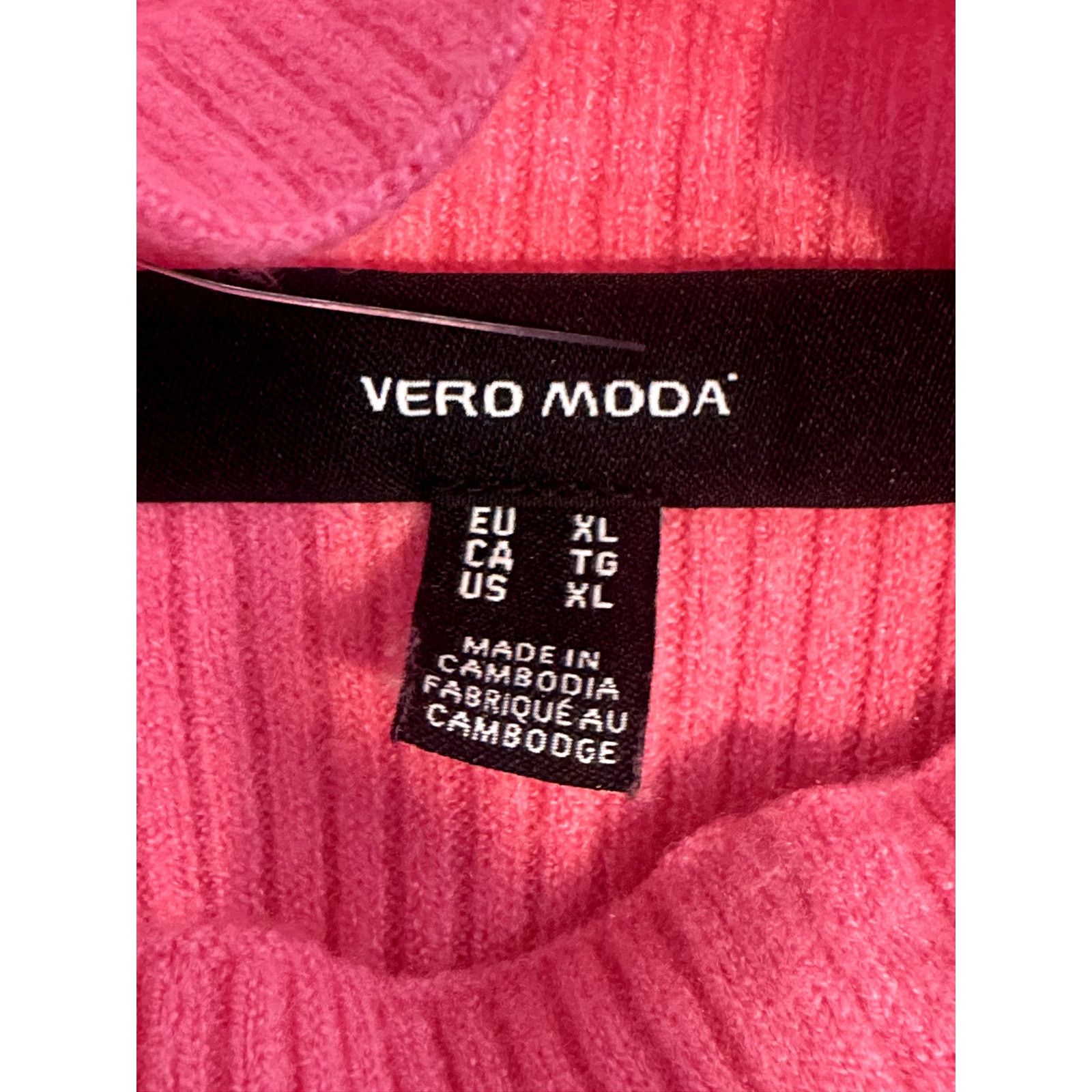 Other Vero Moda Women's Pink Mock Neck Ribbed Sweater XL NWOT Size XL / US 12-14 / IT 48-50 - 7 Thumbnail