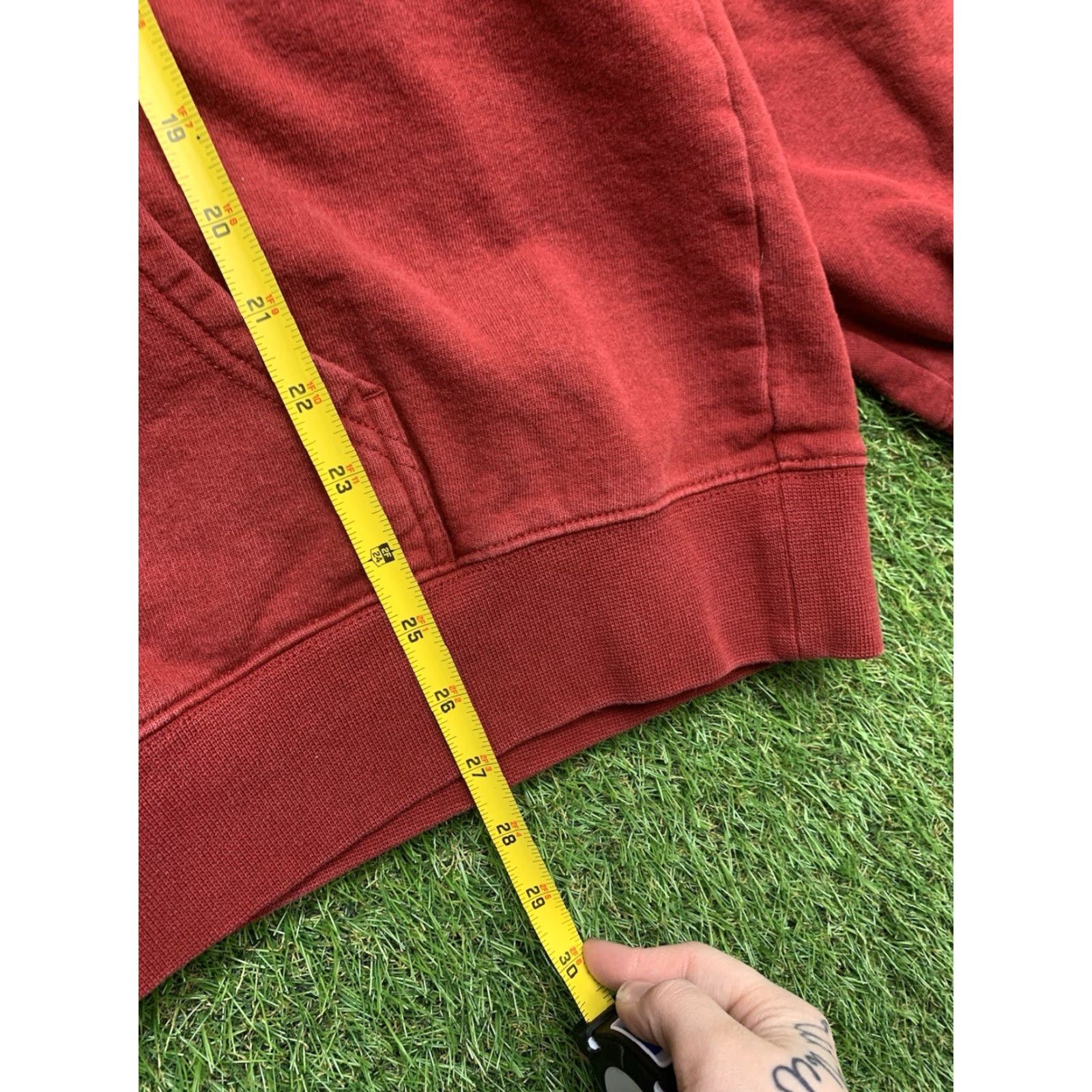 Vintage LL Bean Sweatshirt Mens Large Full Zip Up Hoodie Outdoor Drawstring Hiking Red Knit Cotton Polyester Logo Heavyweight Full Zip 90s Outdoor Hiking Mens Size US L / EU 52-54 / 3 - 5 Thumbnail