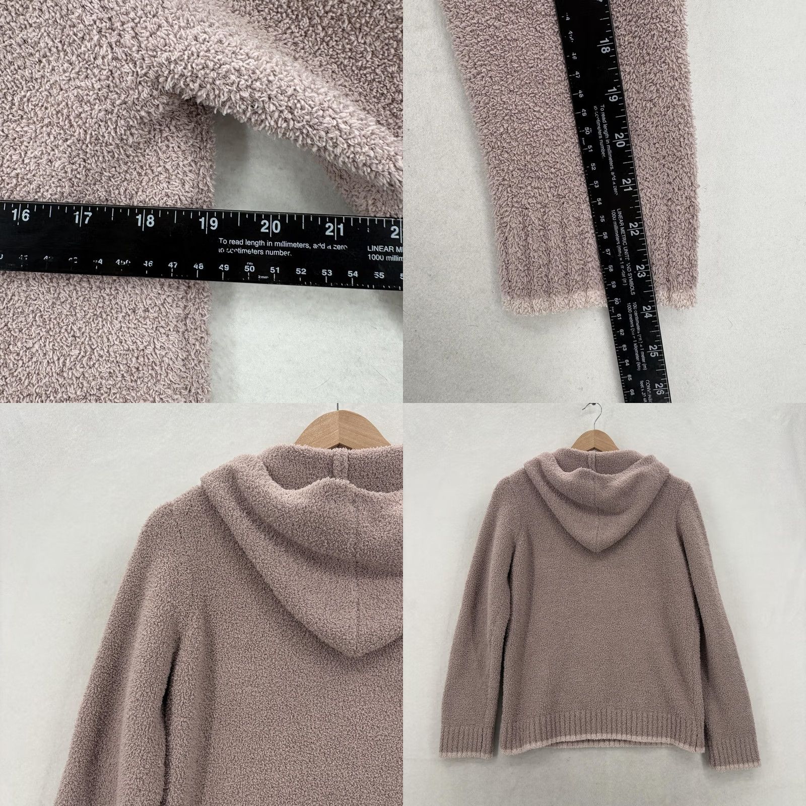Vintage Barefoot Dreams CozyChic Hoodie Sweater Womens 12-14 Pink Knit Pullover Soft Size XL / US 12-14 / IT 48-50 - 8 Thumbnail