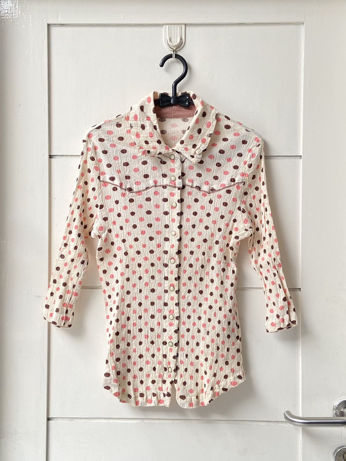 Issey Miyake × Tsumori Chisato TSUMORI CHISATO Polkadot Wrinkle Shirt Size XXS / US 00 / IT 34 - 14 Thumbnail
