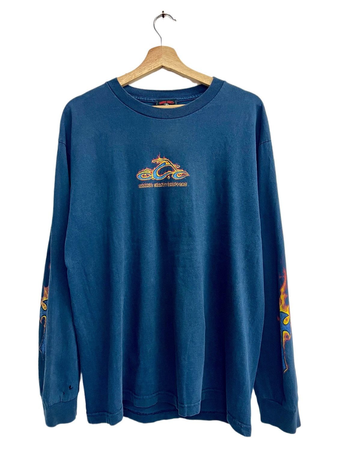 Vintage Y2K Orange County Choppers Cross Flame Longsleeve