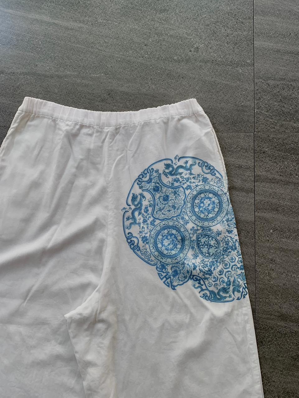 Junya Watanabe FREE TAX! Skull Graphic Relaxed/Easy Pants Size US 31 - 7 Thumbnail