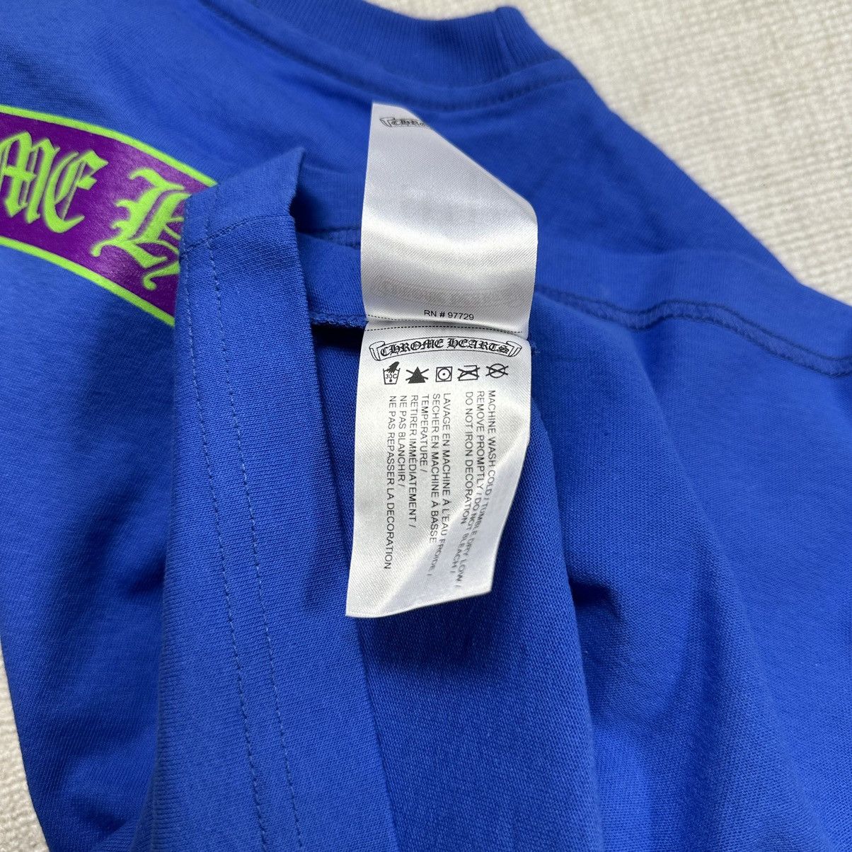 Chrome Hearts Chrome Hearts Blue Scroll Logo Tee Size US L / EU 52-54 / 3 - 6 Thumbnail