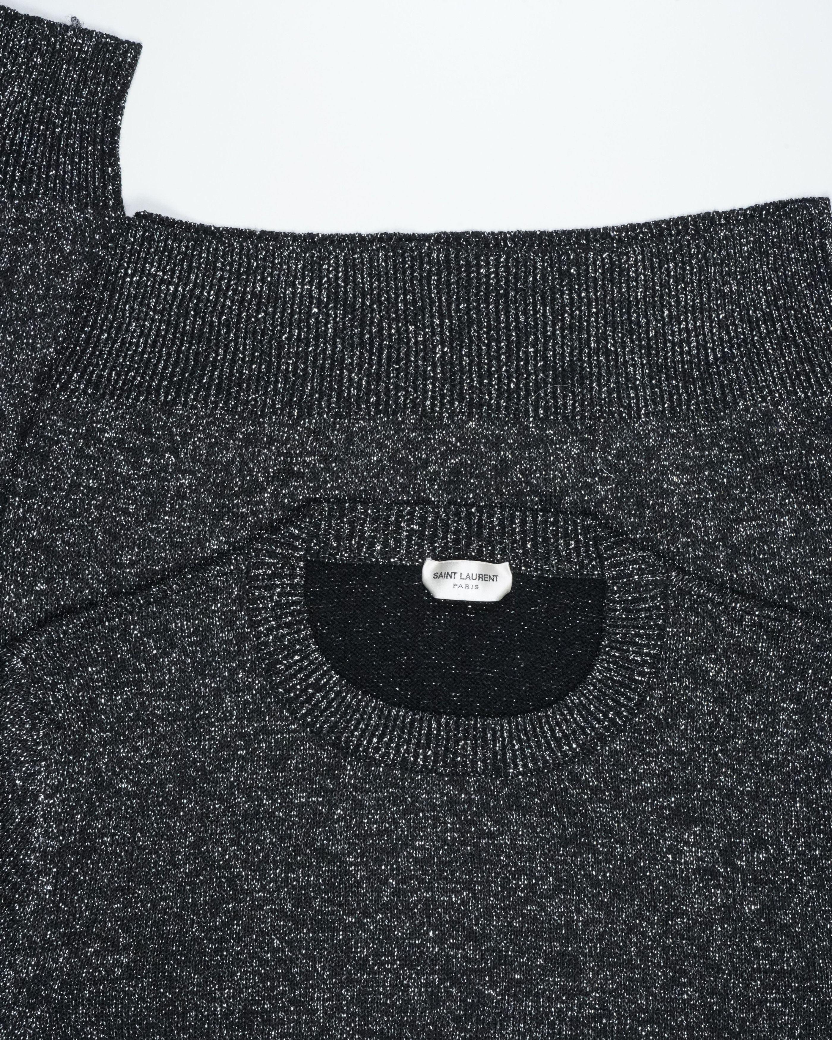 Saint Laurent Paris Saint Laurent Glitter Sweater - SS19 Size US S / EU 44-46 / 1 - 5 Thumbnail