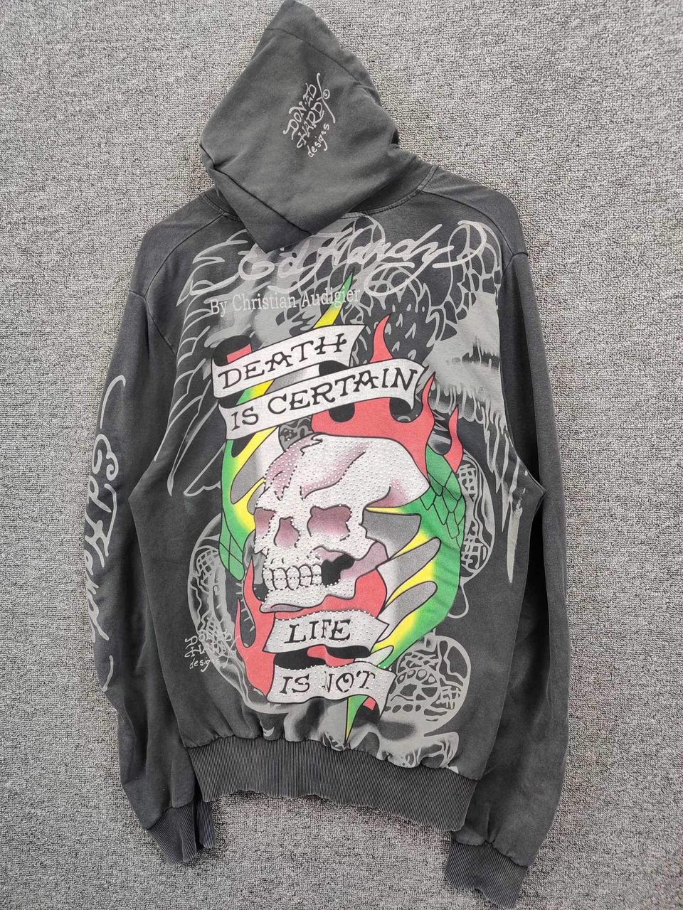 Ed Hardy Vintage Ed Hardy Christian Audigier Zipper Hoodie Size US XL / EU 56 / 4 - 2 Thumbnail
