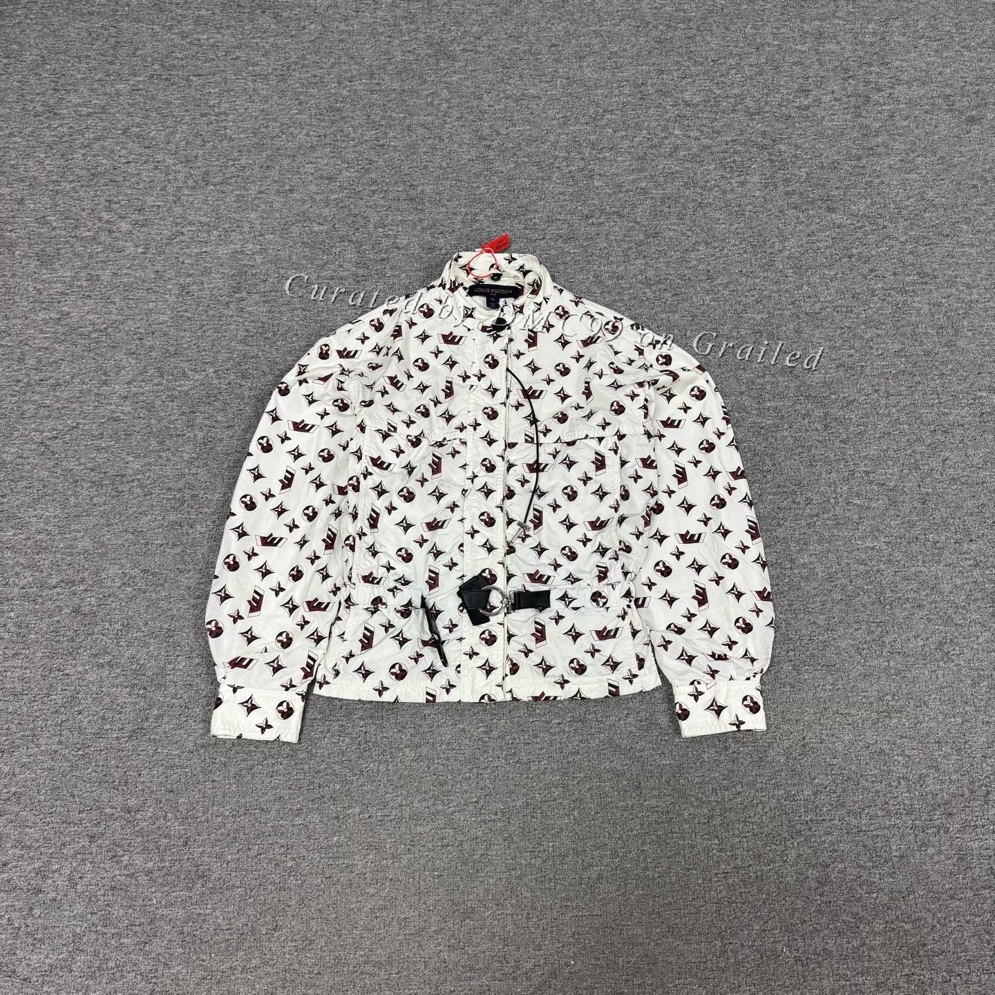 Louis Vuitton Louis Vuitton White Monogram Waist-Cinched Windbreaker Size XXS / US 00 / IT 34 - 1 Thumbnail
