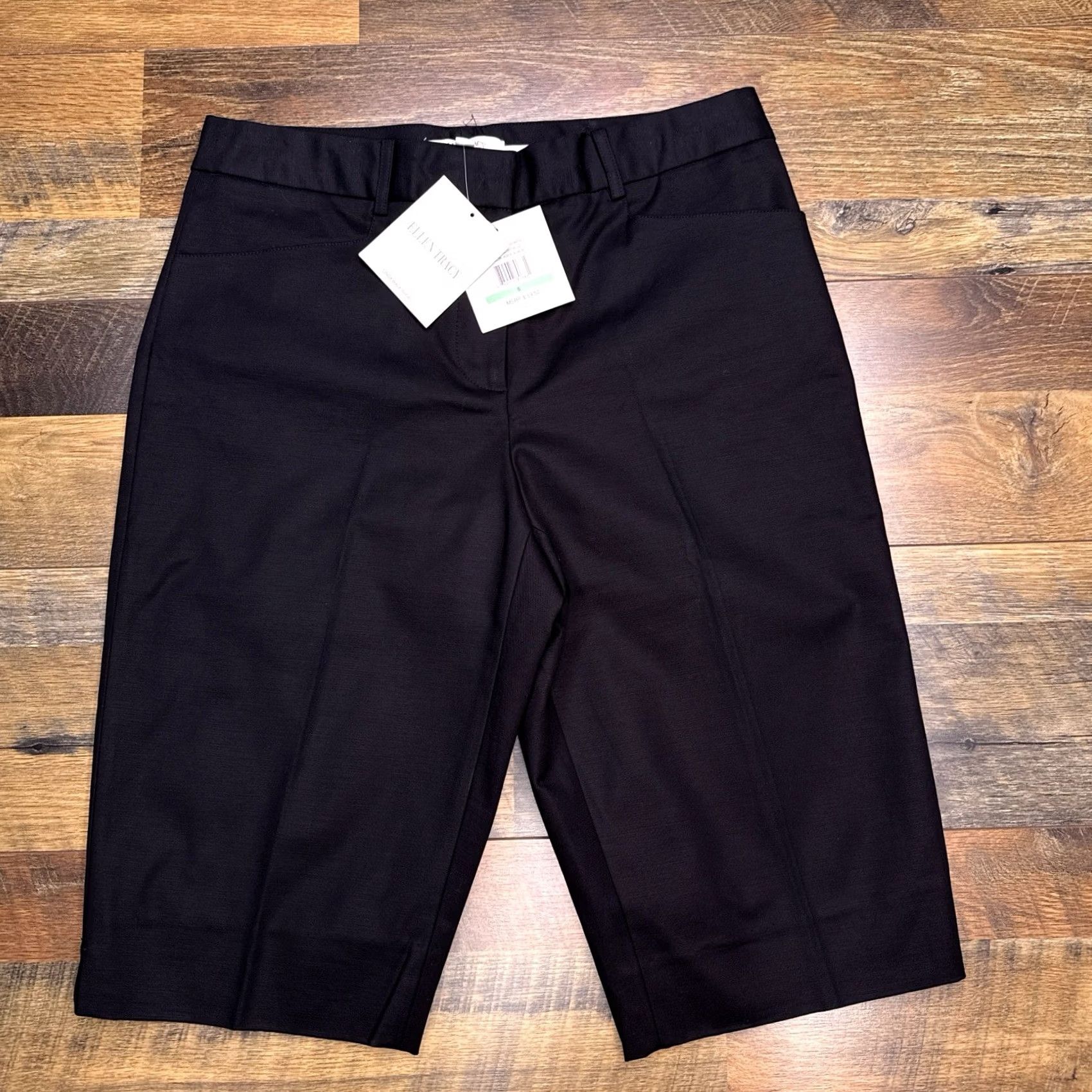 Ellen Tracy VINTAGE not applicable. Ellen Tracy Bermuda Shorts Womens 8 Black Mid Rise Stretch New Size 30" / US 8 / IT 44 - 2 Thumbnail