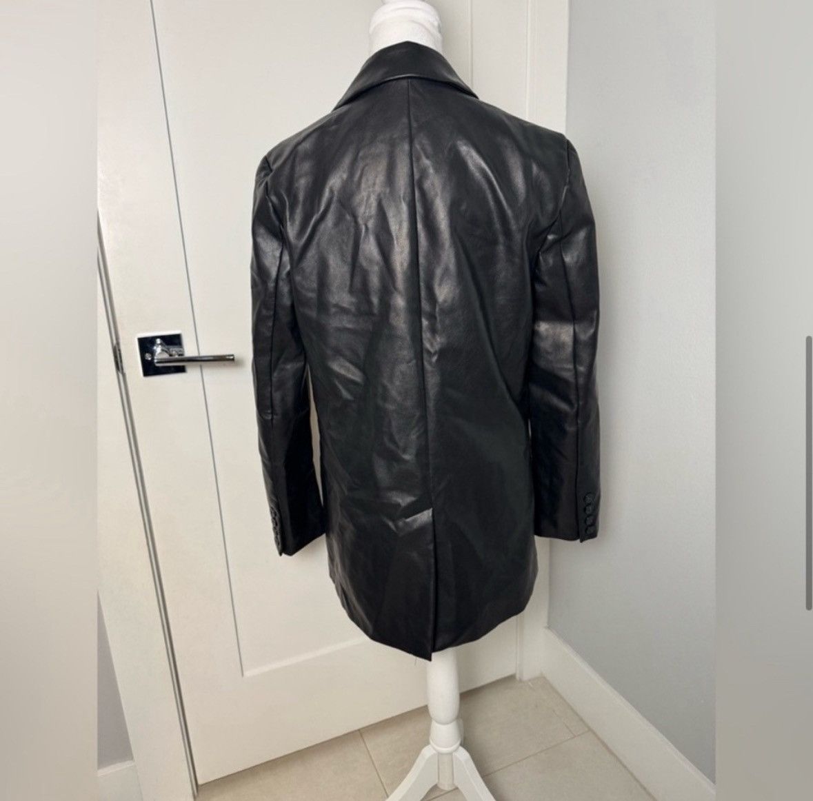 Rebecca Minkoff Rebecca Minkoff Black Lambskin Leather Blazer/Size Small Size S / US 4 / IT 40 - 7 Thumbnail