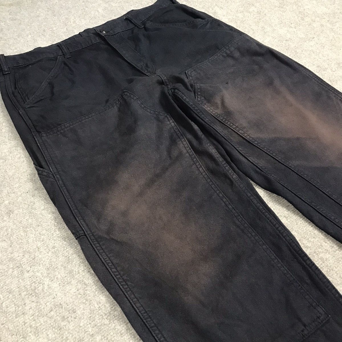 Japanese Brand JAPANESE UNIQLO DOUBLE KNEE SUN FADED NAVY BAGGY PANTS Size US 34 / EU 50 - 7 Thumbnail