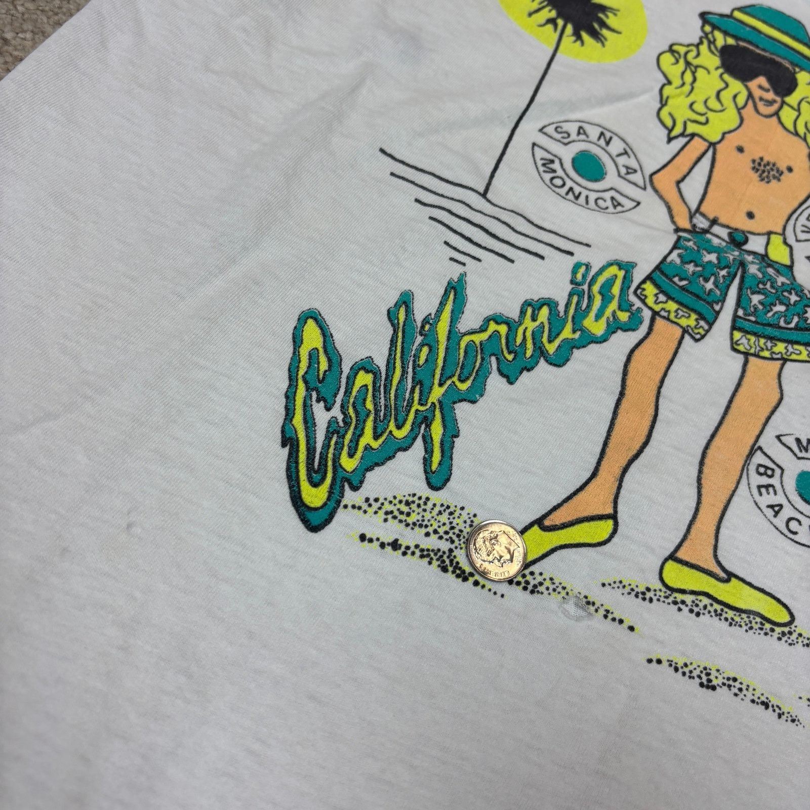 Hanes × Vintage Vintage 70s 80s California Beaches Surfer Shirt Men's Large Size US L / EU 52-54 / 3 - 8 Thumbnail