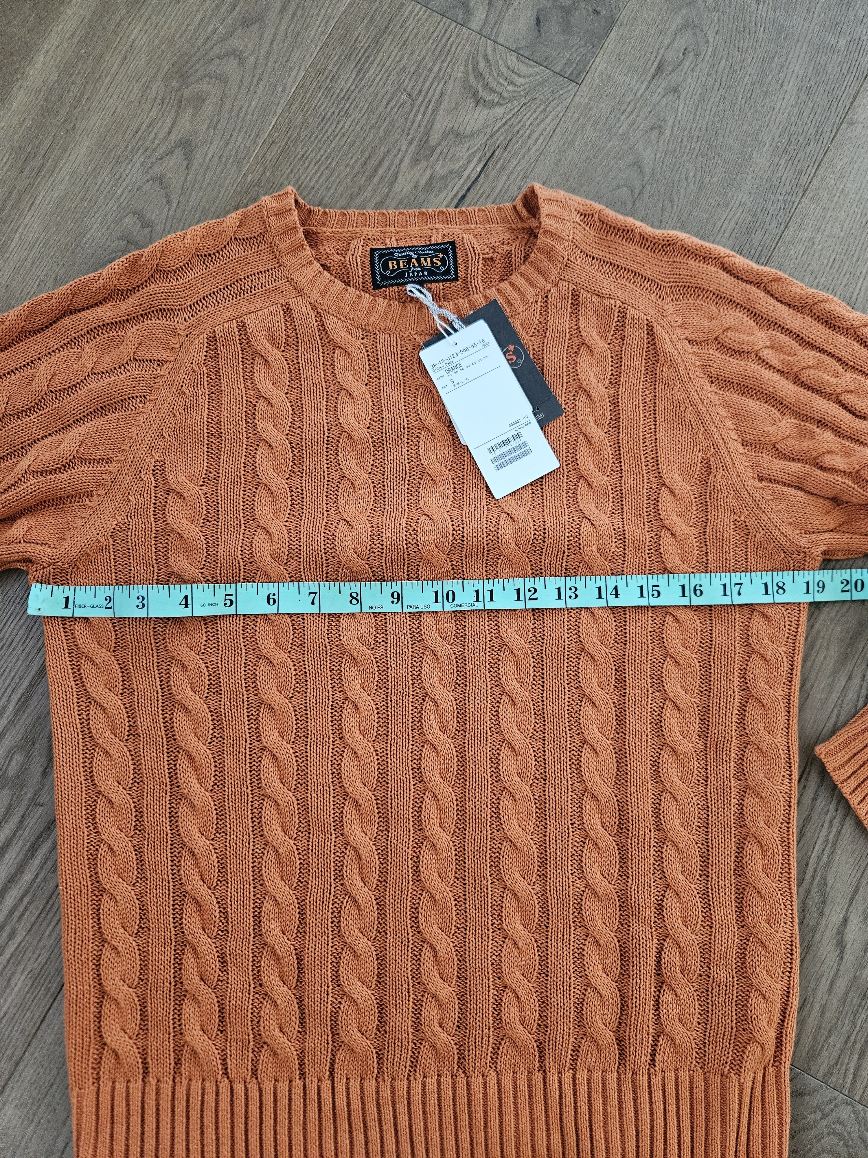 Beams Plus Sweather crew cable net Size US S / EU 44-46 / 1 - 2 Thumbnail