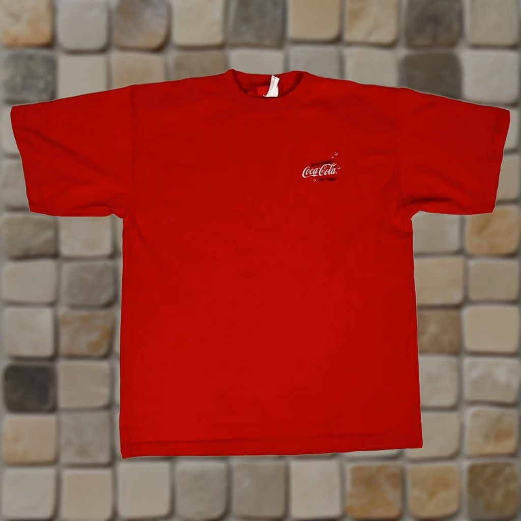 Vintage VINTAGE Coca-Cola Las Vegas T-Shirt Unisex Adults Large Red 100% Cotton Double-Sided Made in USA Shirt Mens Size US L / EU 52-54 / 3 - 1 Thumbnail