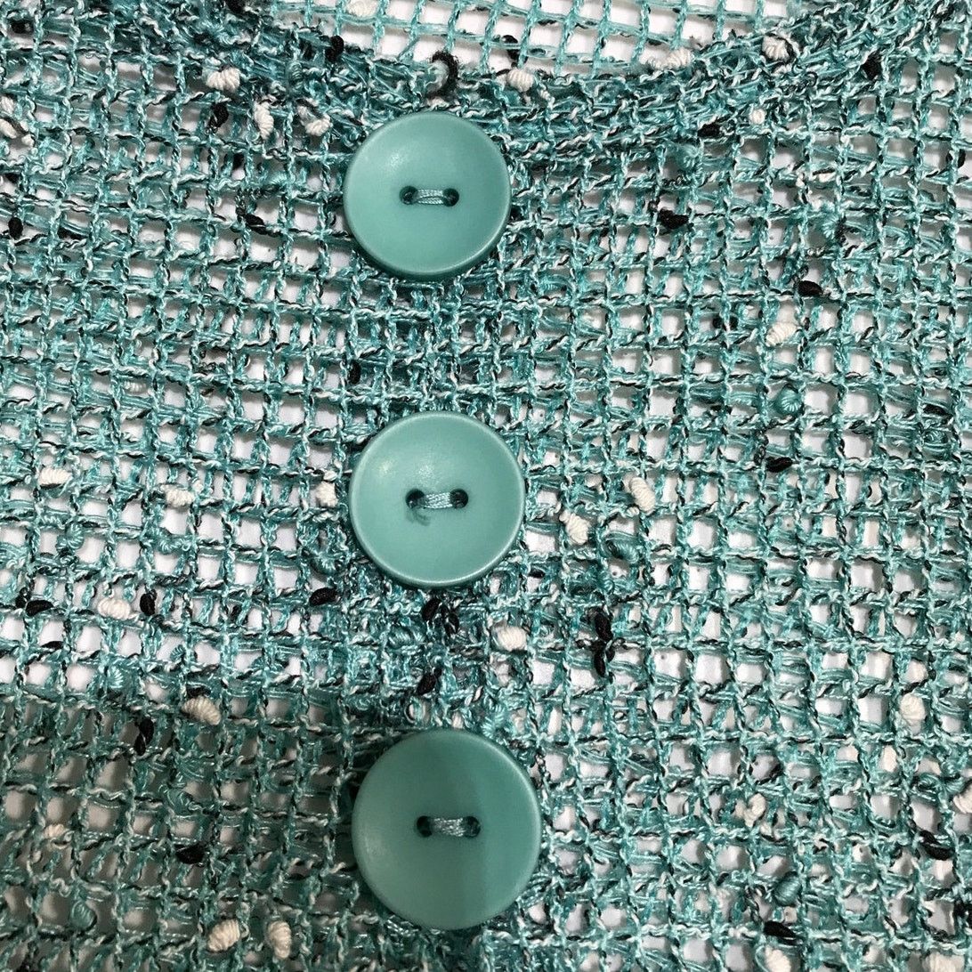 Blair Blair Boho Aqua Blue Artsy Mesh Lace Hemline Tunic Blouse XL Size XL / US 12-14 / IT 48-50 - 7 Thumbnail