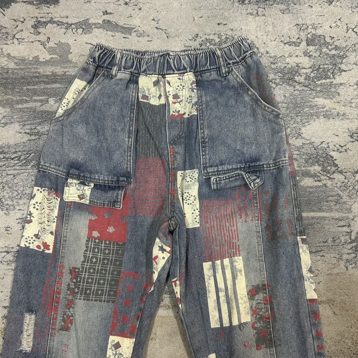 Japanese Brand Vintage Japan Loco Loco Printed Denim Baggy Jeans Size US 30 / EU 46 - 2 Thumbnail