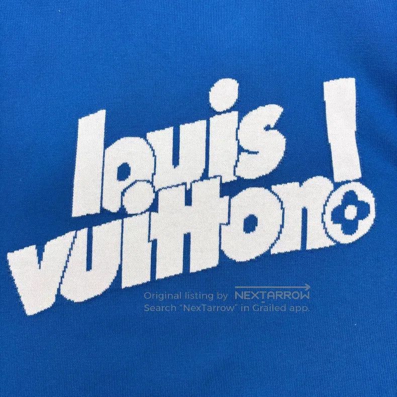 Louis Vuitton Louis Vuitton Blue knit logo short sleeve Size US L / EU 52-54 / 3 - 5 Thumbnail