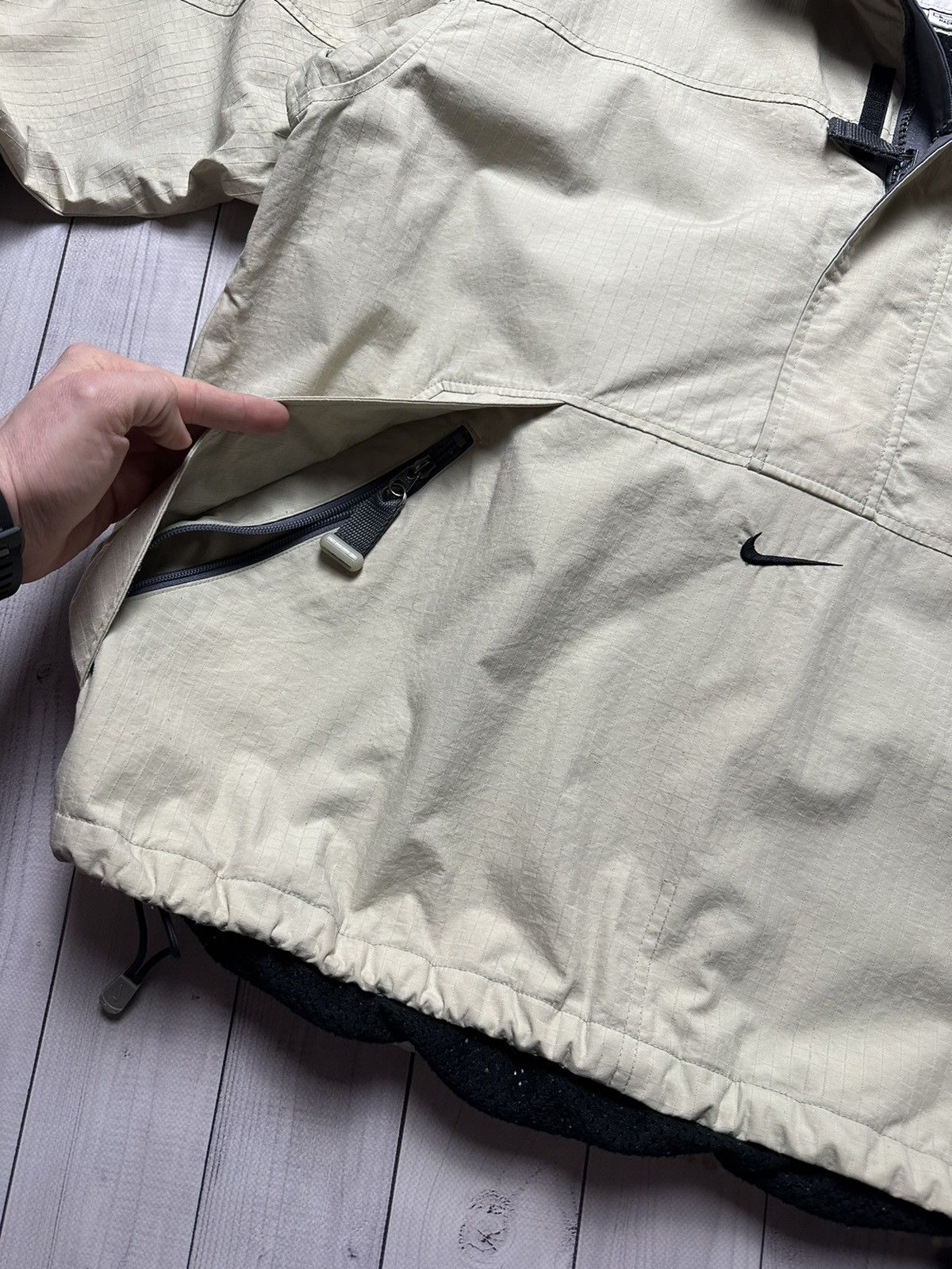 Nike × Vintage Vintage Nike jacket logo swoosh anorak size L rare Size US L / EU 52-54 / 3 - 3 Thumbnail