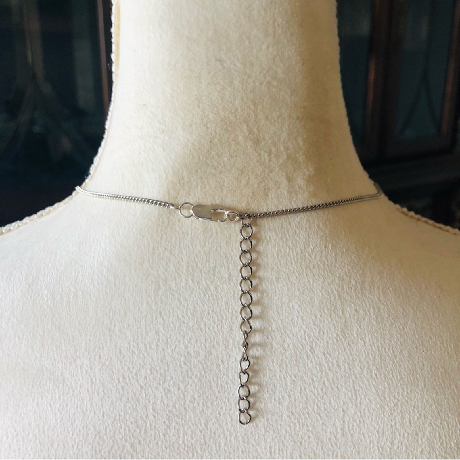 Handmade Hand crafted marquis snowflake on chain necklace Size ONE SIZE - 10 Thumbnail