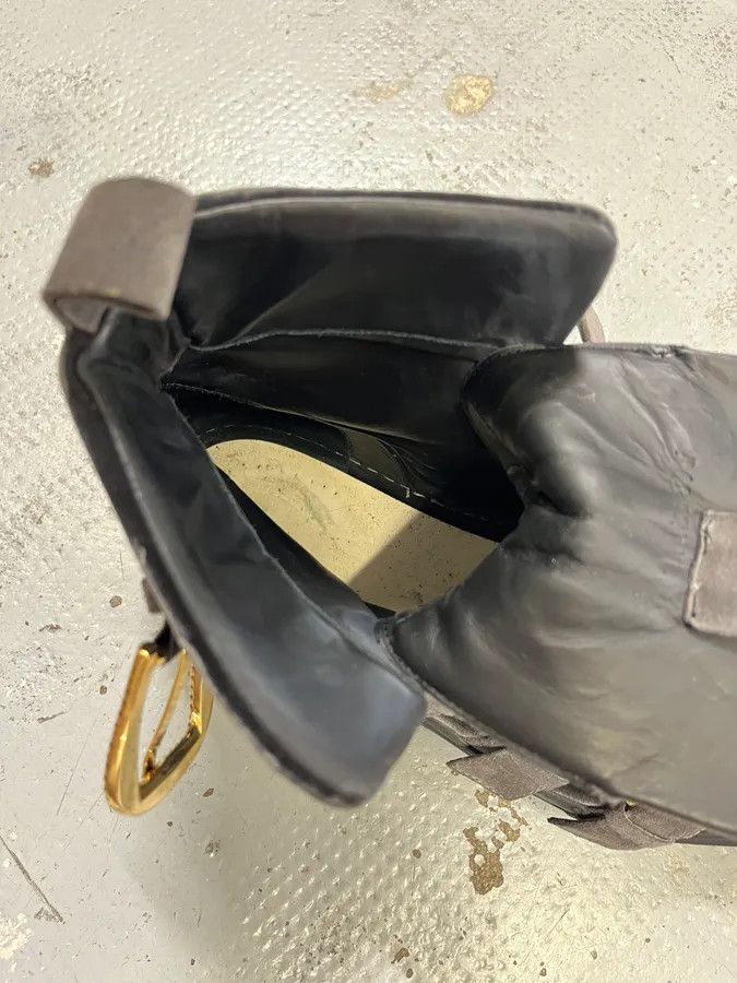 Vintage Cesare Paciotti Grey Velvet Buckle Strap Boots Size US 8 / EU 41 - 9 Thumbnail