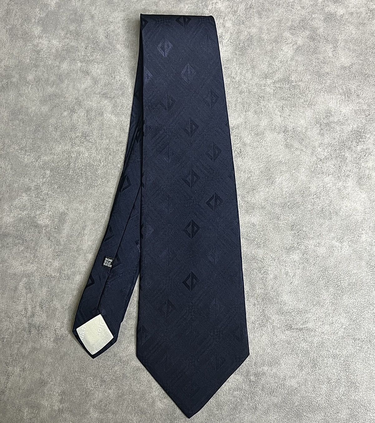 Christian Dior Monsieur Christian Dior Monsieur monogram diamond logo tie Size ONE SIZE - 3 Thumbnail