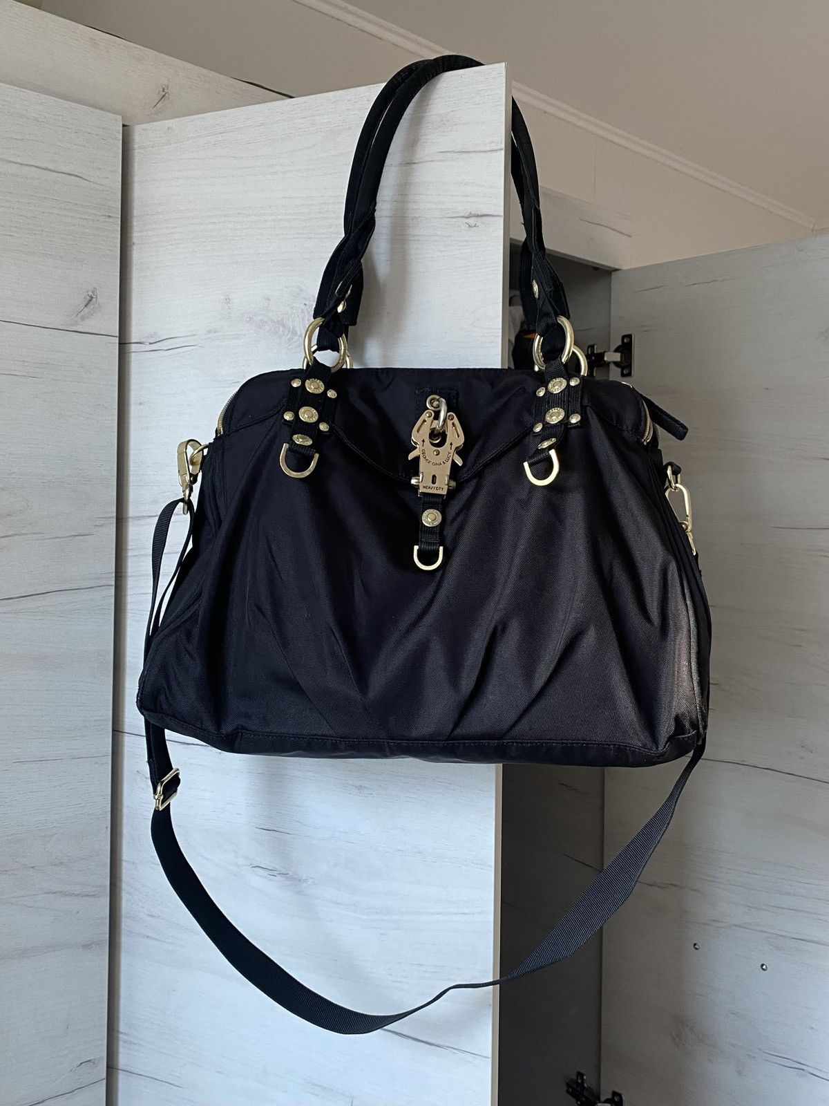 Other George Gina Lucy Black Designer Bag Gold Hardware Size ONE SIZE - 2 Thumbnail