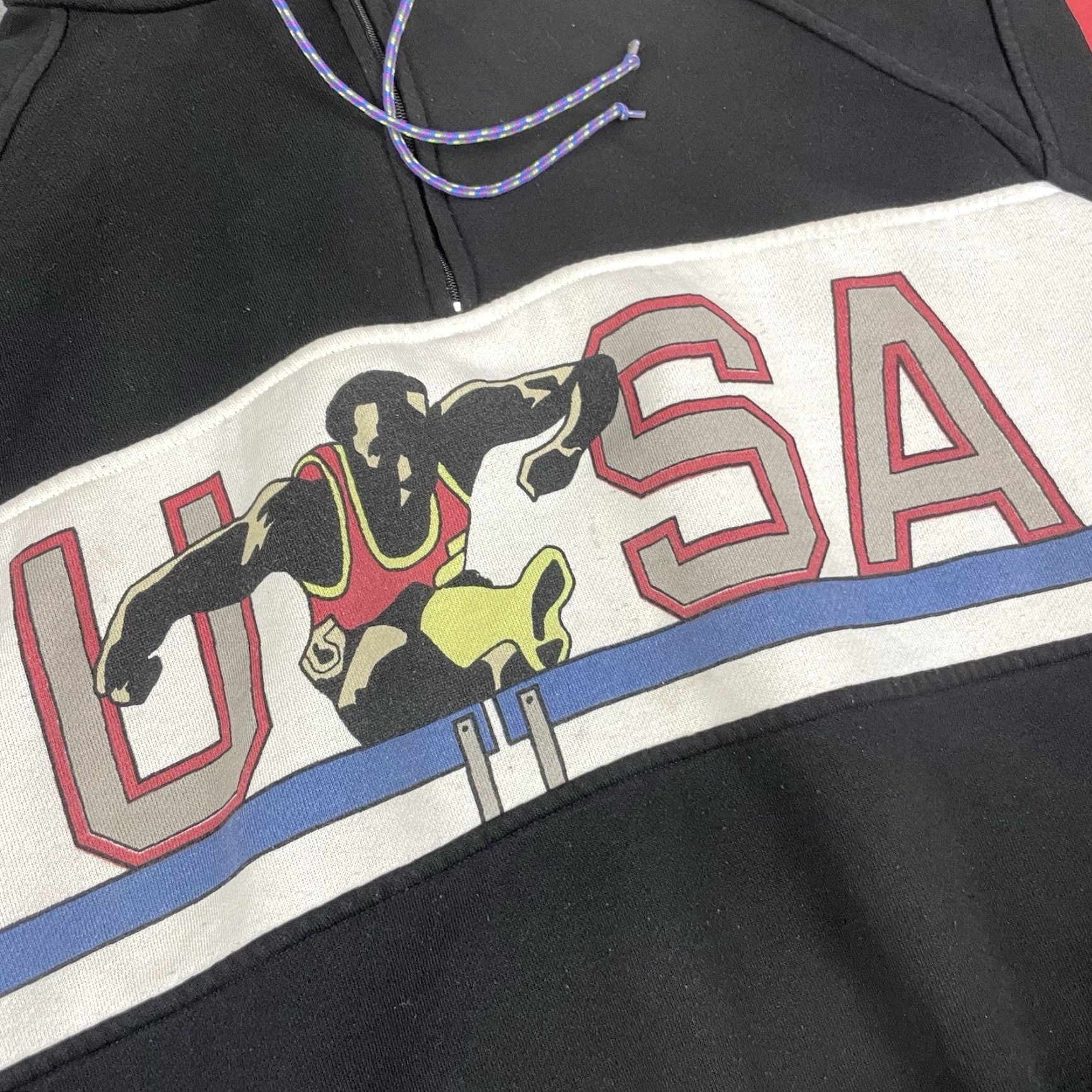 JCPenney VINTAGE USA Olympic Sweatshirt JC Penney Hoodie M Black Unisex Adults Size US M / EU 48-50 / 2 - 3 Thumbnail