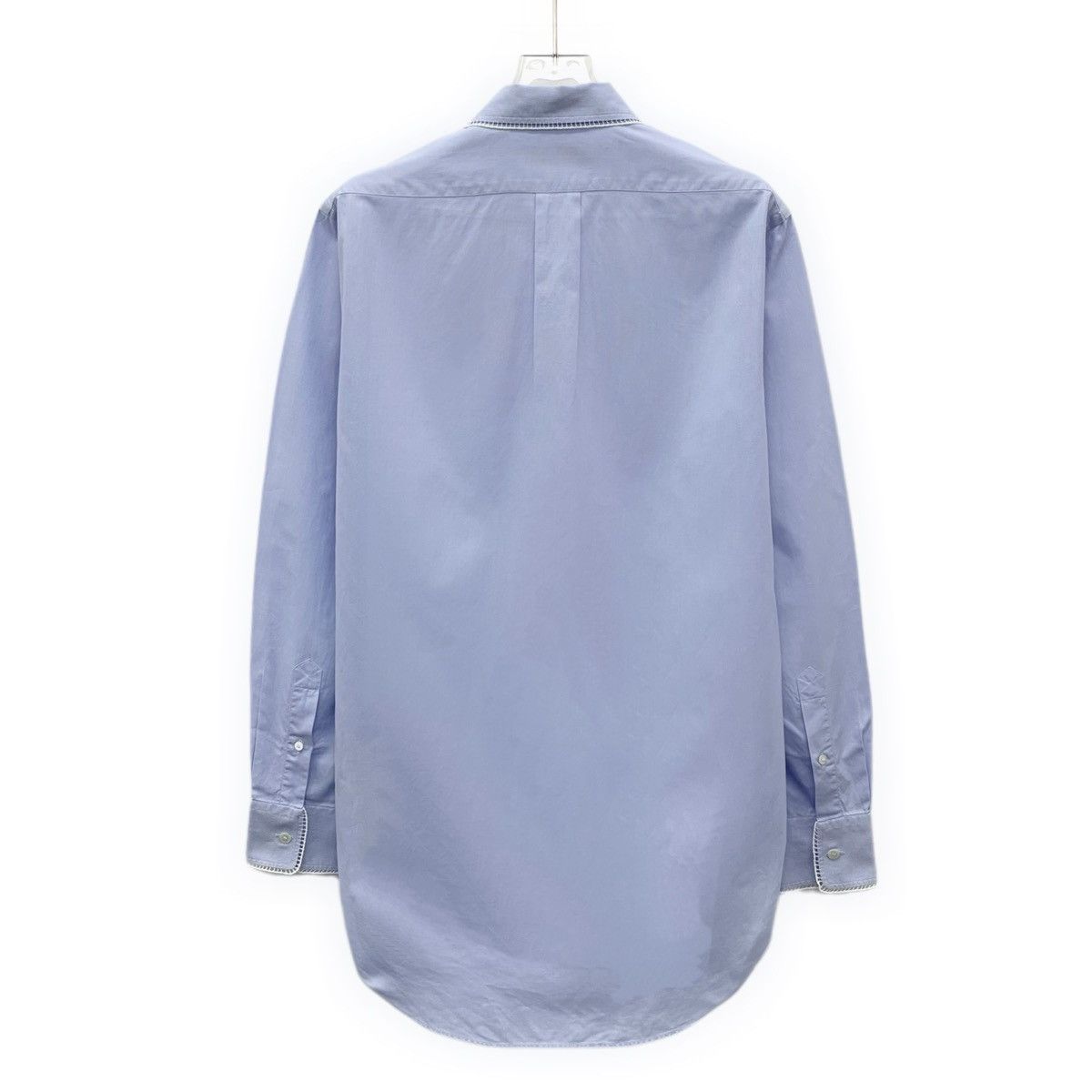 Burberry Burberry Blue Cotton Collared Long Sleeve Shirt K26WX Size S / US 4 / IT 40 - 2 Thumbnail