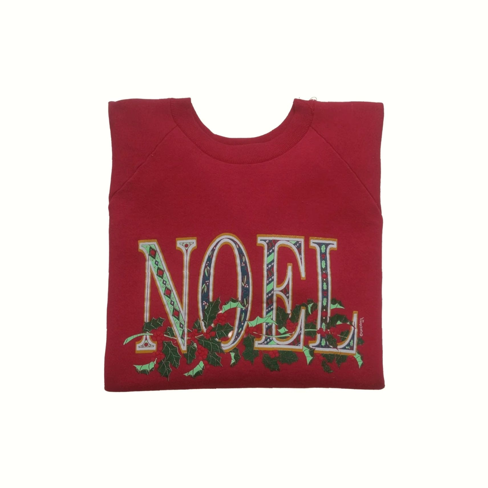 Fruit Of The Loom VINTAGE Fruit of the Loom 90s Christmas Noel Graphic Crew Sweatshirt XL Red Men Size US XL / EU 56 / 4 - 2 Thumbnail