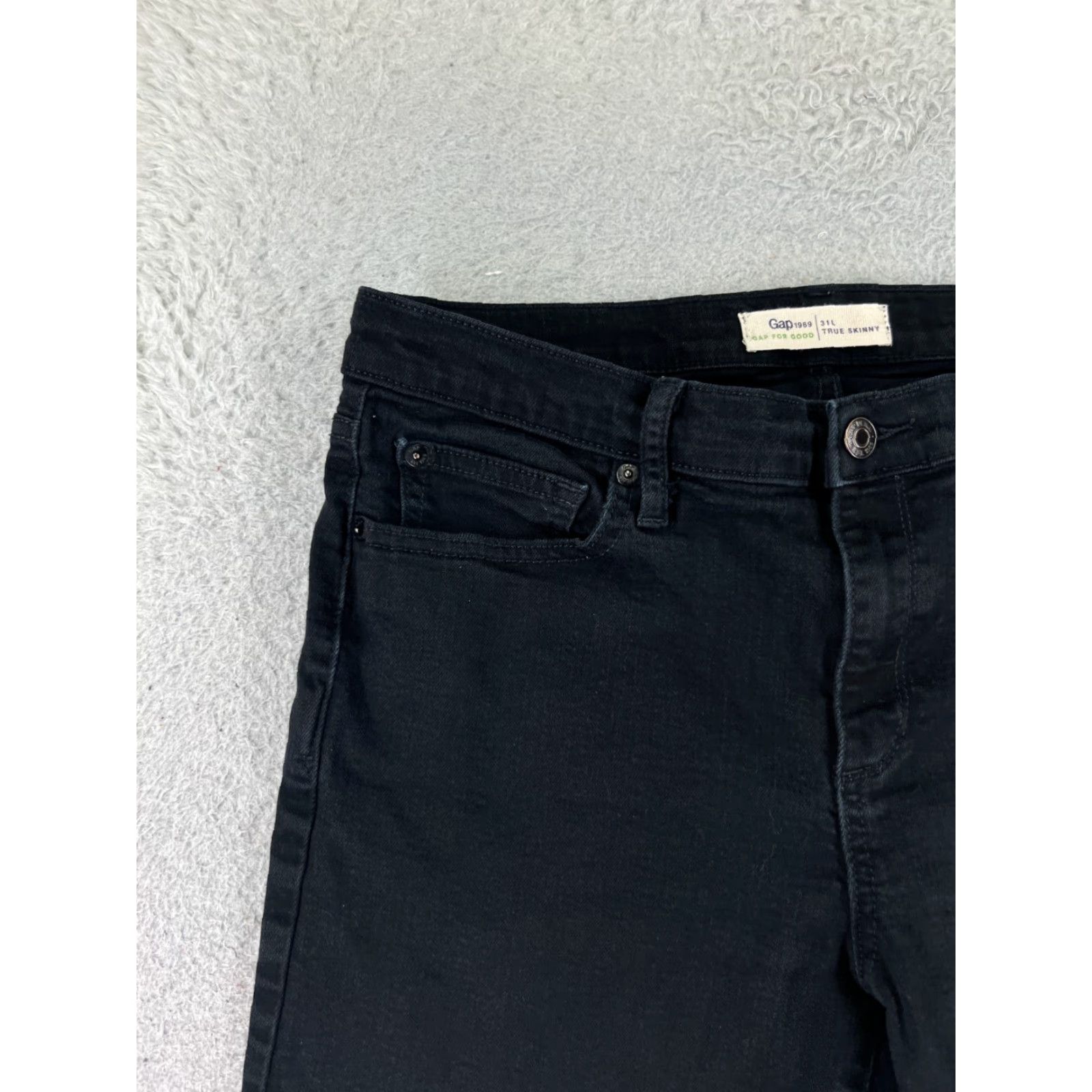 Gap Gap Shorts Womens 31 Black Denim Cutoff Cotton Blend Raw Hem Mid Rise 30x10 Shorts Womens 31 Black Denim Cut-Off Mid Rise Raw Hem Vintage No Size 24" / US 00 / IT 34 - 4 Thumbnail