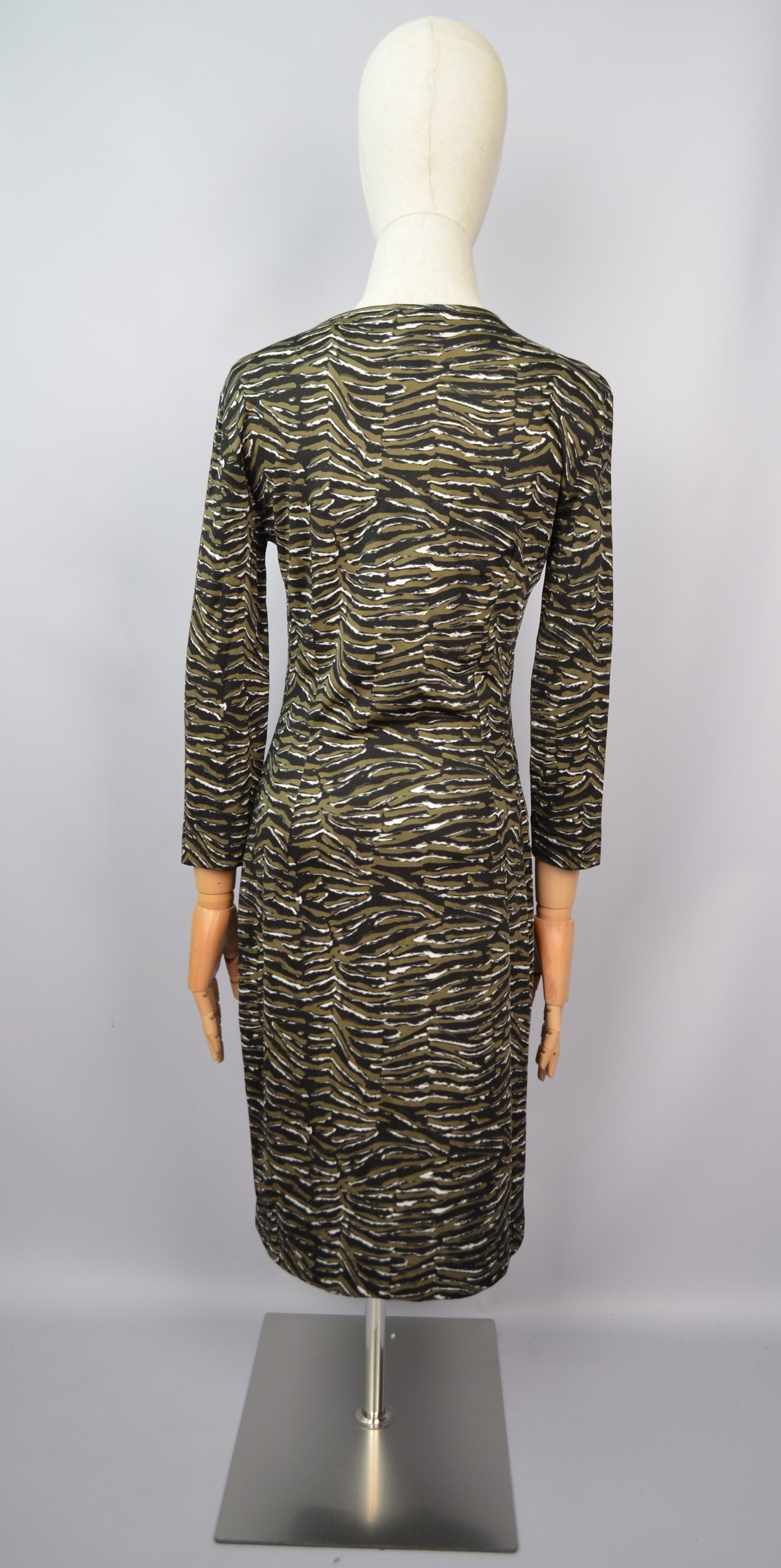 Just Cavalli × Roberto Cavalli Just Cavalli 3/4 Sleeve Fitted Stretch Dress Zebra Print 44 Size M / US 6-8 / IT 42-44 - 5 Thumbnail