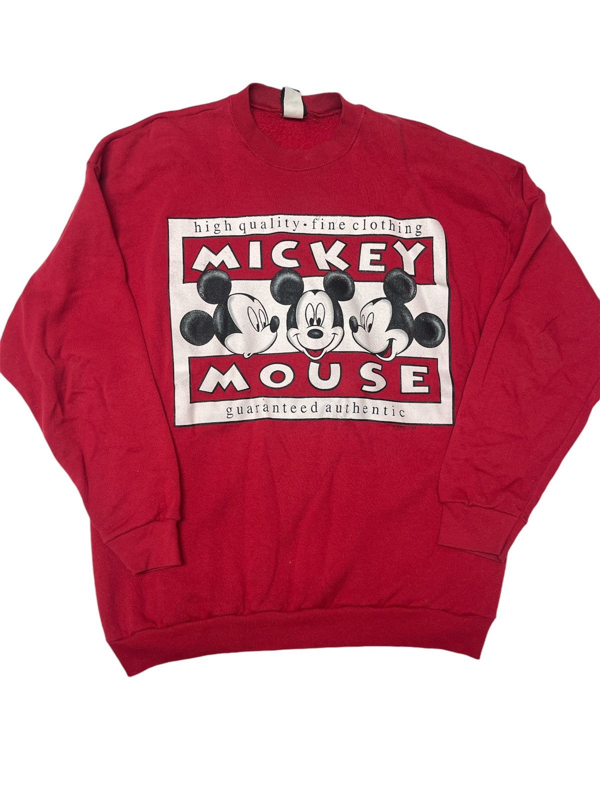 Disney × Vintage Vintage Mickey Mouse Sweatshirt Red Size US XL / EU 56 / 4 - 1 Thumbnail