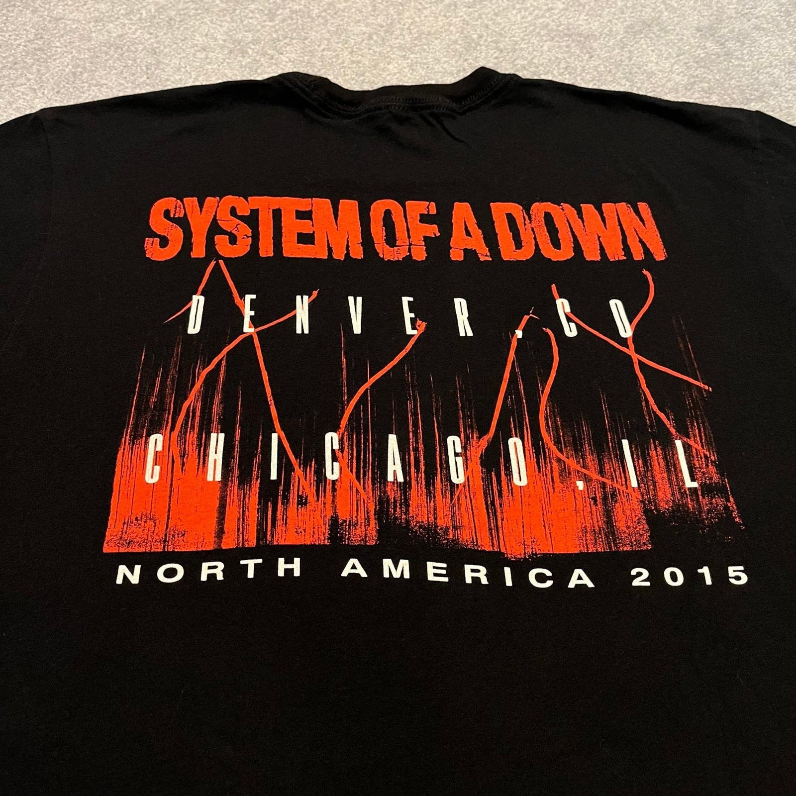 Band Tees × Vintage Vintage 2015 System of a Down North American Tour Eagle Tee Size US L / EU 52-54 / 3 - 4 Thumbnail