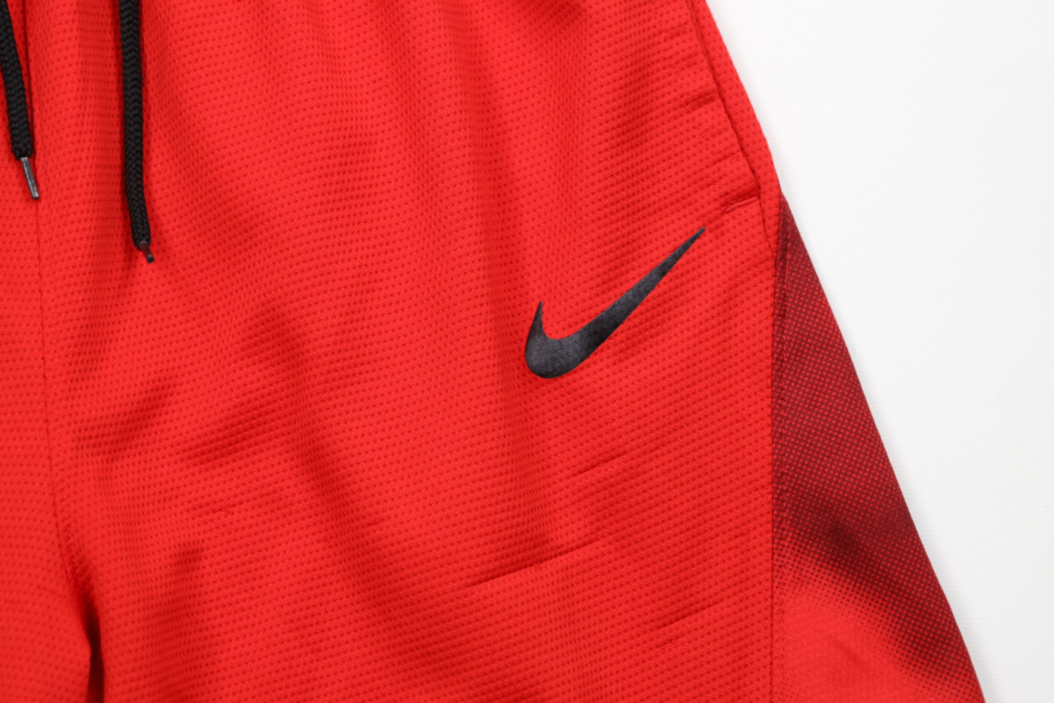 Nike × Vintage Nike Elite Spell Out Gym Training Basketball Shorts Red Size US 30 / EU 46 - 5 Thumbnail