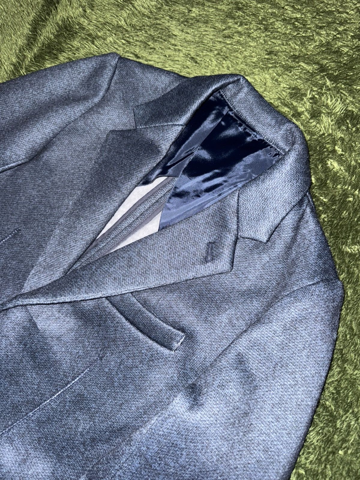 Beams Japan [S] Beams Textured Loose fit Poly Blazer Jacket Navy Size US S / EU 44-46 / 1 - 2 Thumbnail