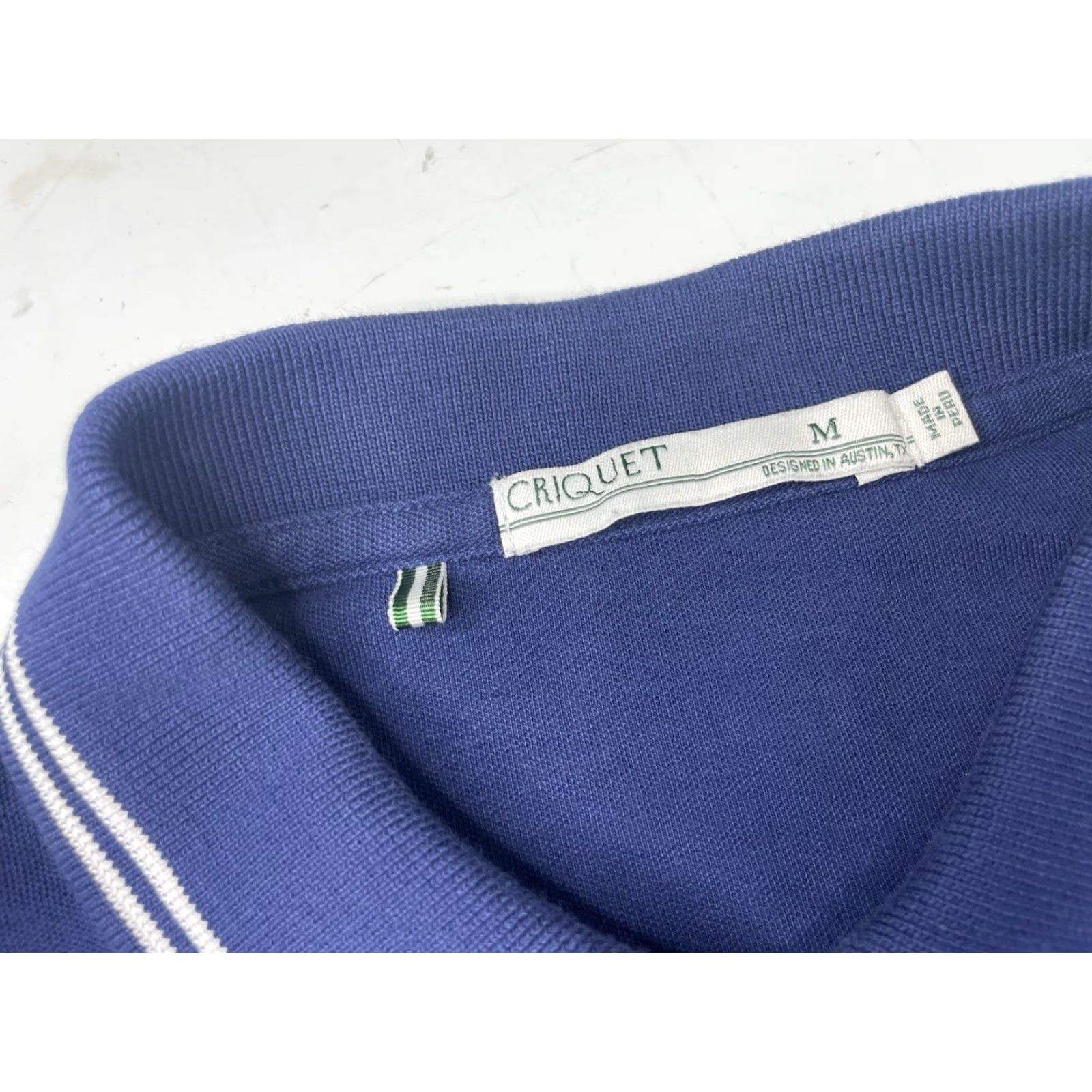 Vintage Criquet Polo Shirt Mens M Blue Cotton Short Sleeve Slim Island? Size US M / EU 48-50 / 2 - 3 Thumbnail