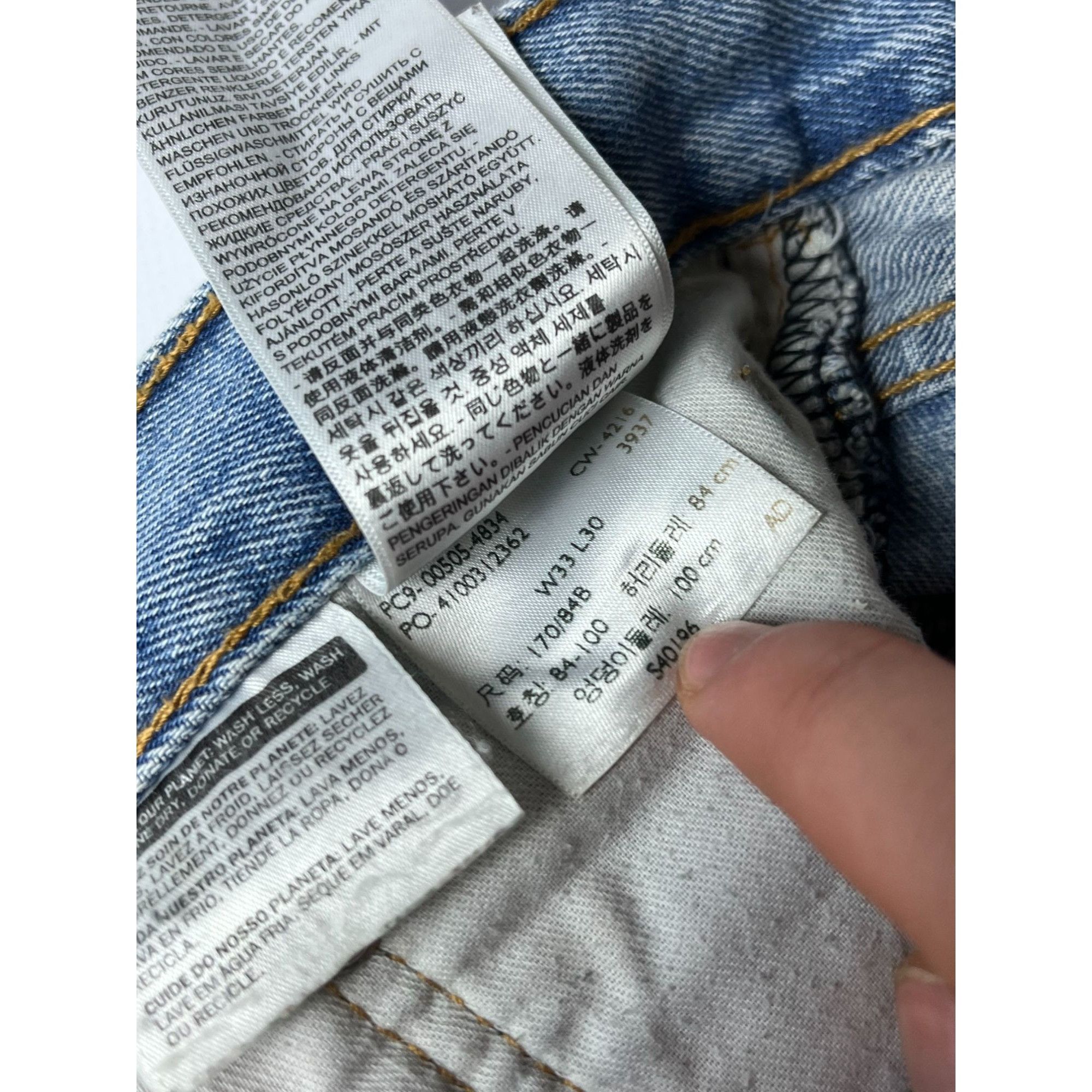 Levi's × Vintage Levis 505 Mens Vintage Blue Denim Jeans W33 L30 Straight Leg Size US 30 / EU 46 - 5 Thumbnail