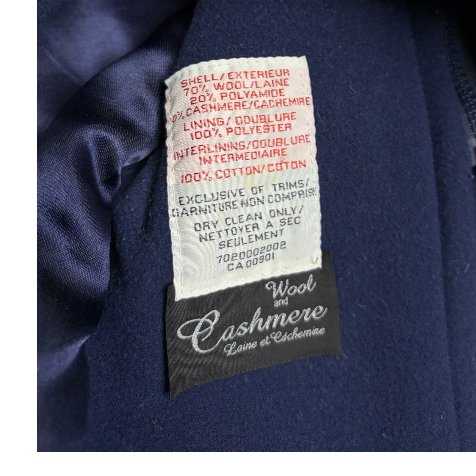 London Fog LONDON FOG Wool & Cashmere Vintage Pea Coat Womens 12 Size XL / US 12-14 / IT 48-50 - 4 Thumbnail