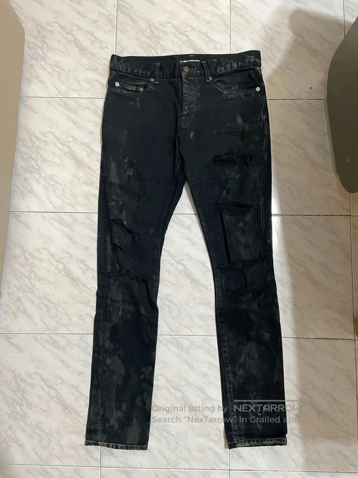 Saint Laurent Paris Saint Laurent Paris by Hedi 15SS Distressed Denim. Size US 29 - 1 Thumbnail