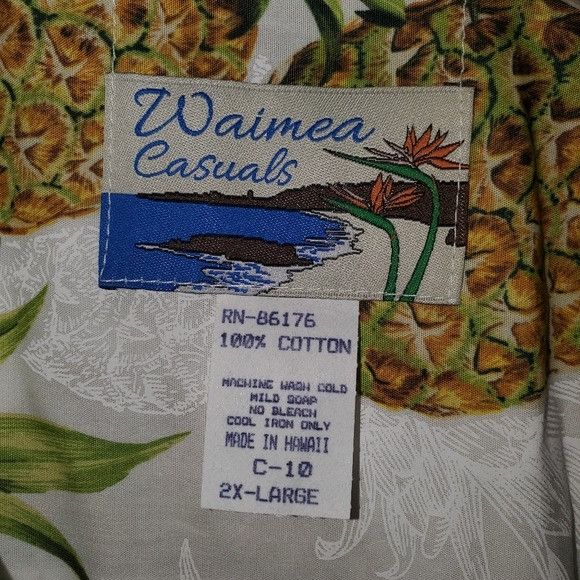 Paradise Found Authentic Hawaiian Shirt "Maui Pineapple" Waimea Size US XXL / EU 58 / 5 - 9 Thumbnail