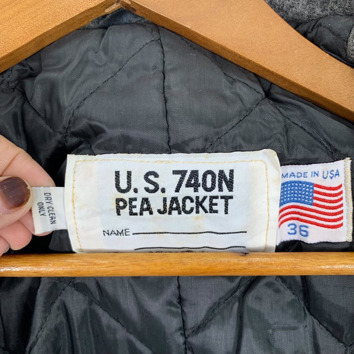 Schott Vintage SCHOTT US 740N Made In Usa Army Wool Peacoat Jacket Size US S / EU 44-46 / 1 - 5 Thumbnail