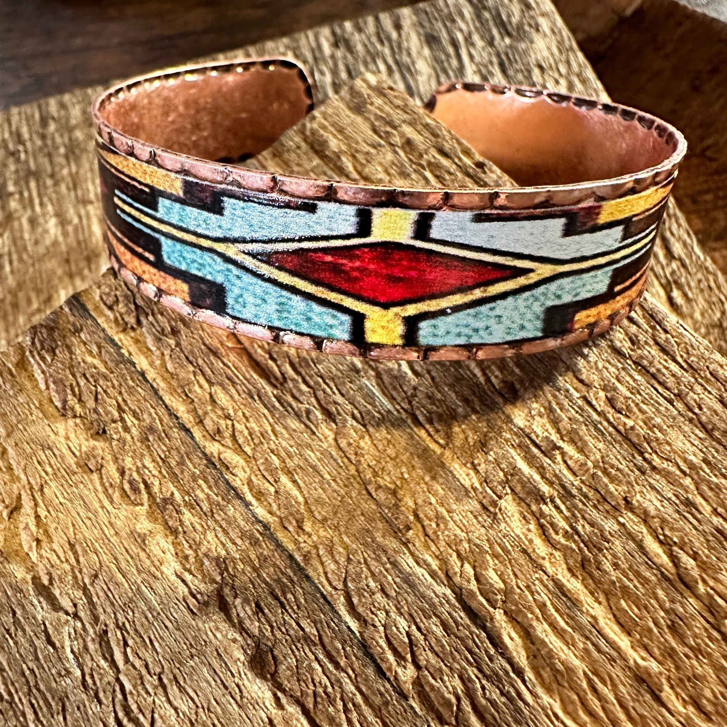 Other Handmade Boho Native American Navajo Copper Narrow Cuff Brac Size ONE SIZE - 1 Thumbnail