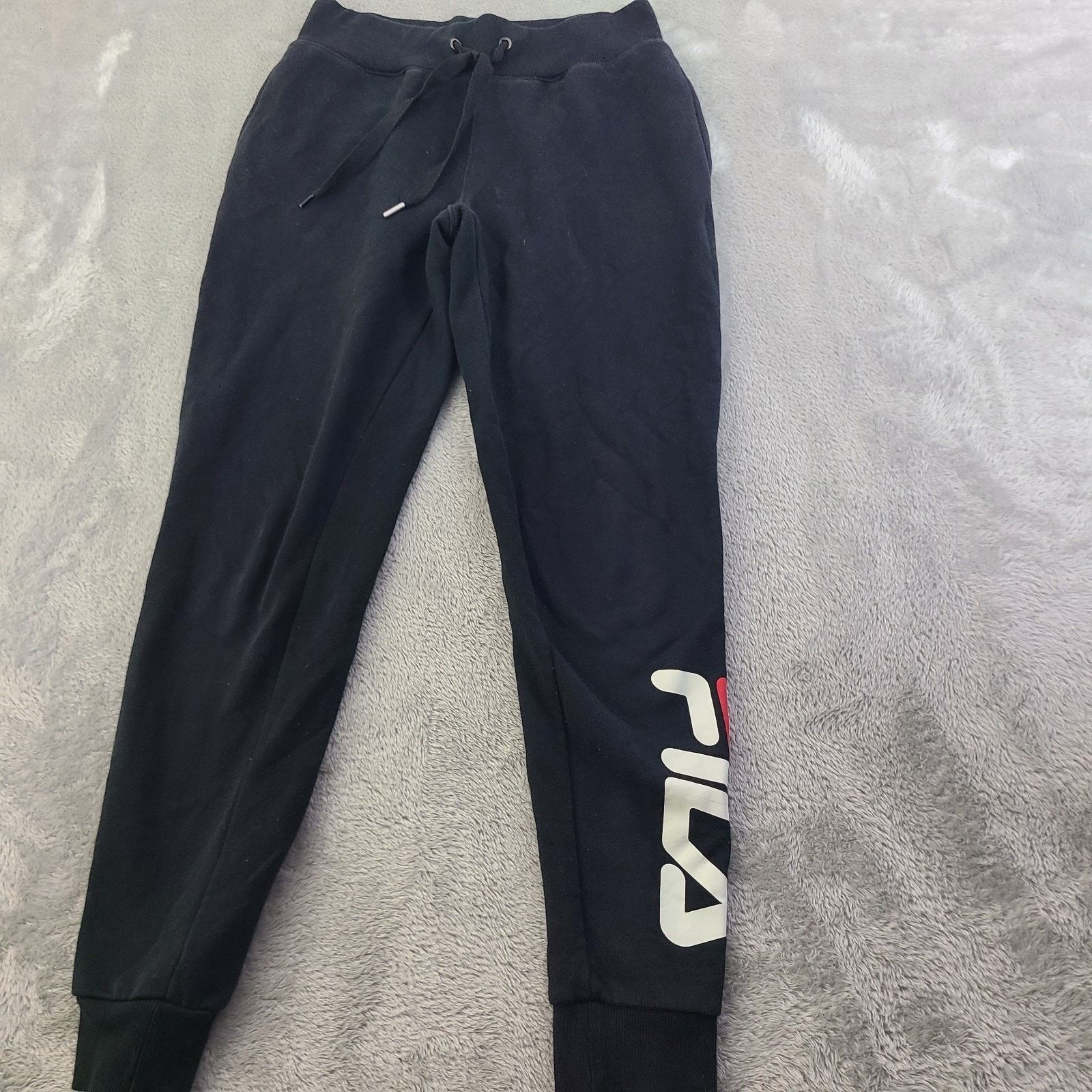 Fila FILA Womens Graphic Tracksuit Trousers Joggers Small Black Size 30" / US 8 / IT 44 - 1 Thumbnail