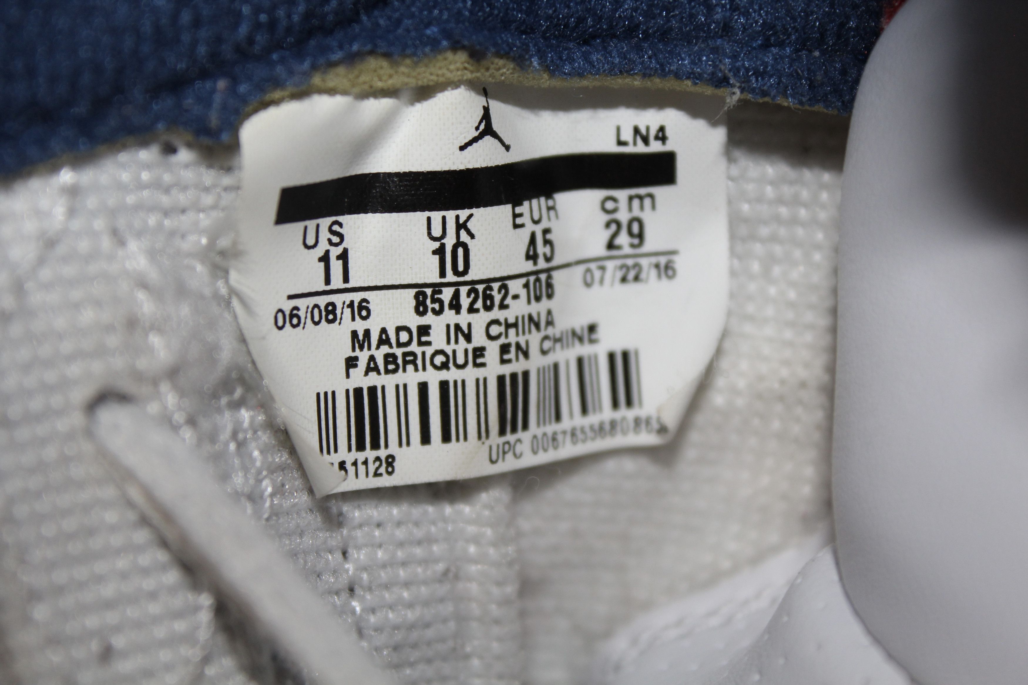 Jordan Brand Air Jordan 3 Retro 2016 True Blue Size 11 Restoration Size US 11 / EU 44 - 8 Thumbnail
